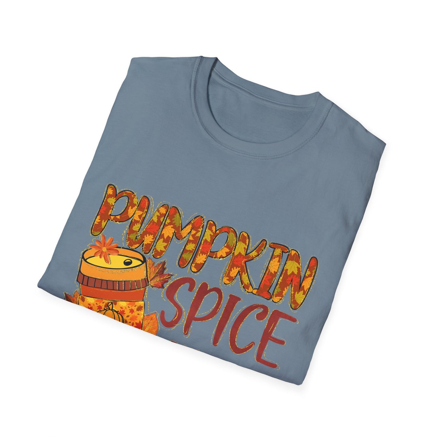 "Pumpkin Spice  Keeps this Teacher Nice" Fall Teacher Unisex Softstyle T-Shirt