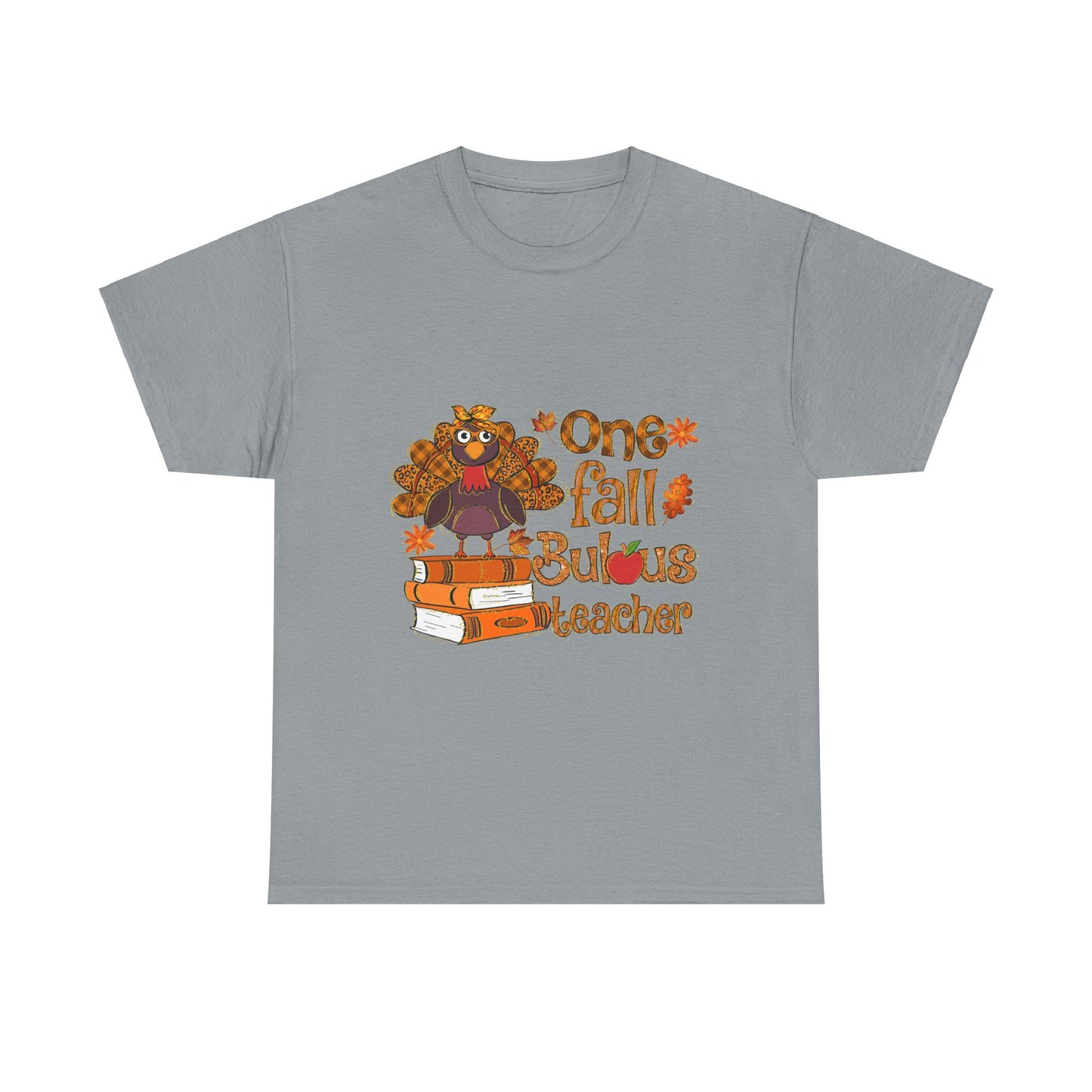 Fall Teacher Unisex Heavy Cotton Tee - 'One Fall -Bulous Teacher' Design