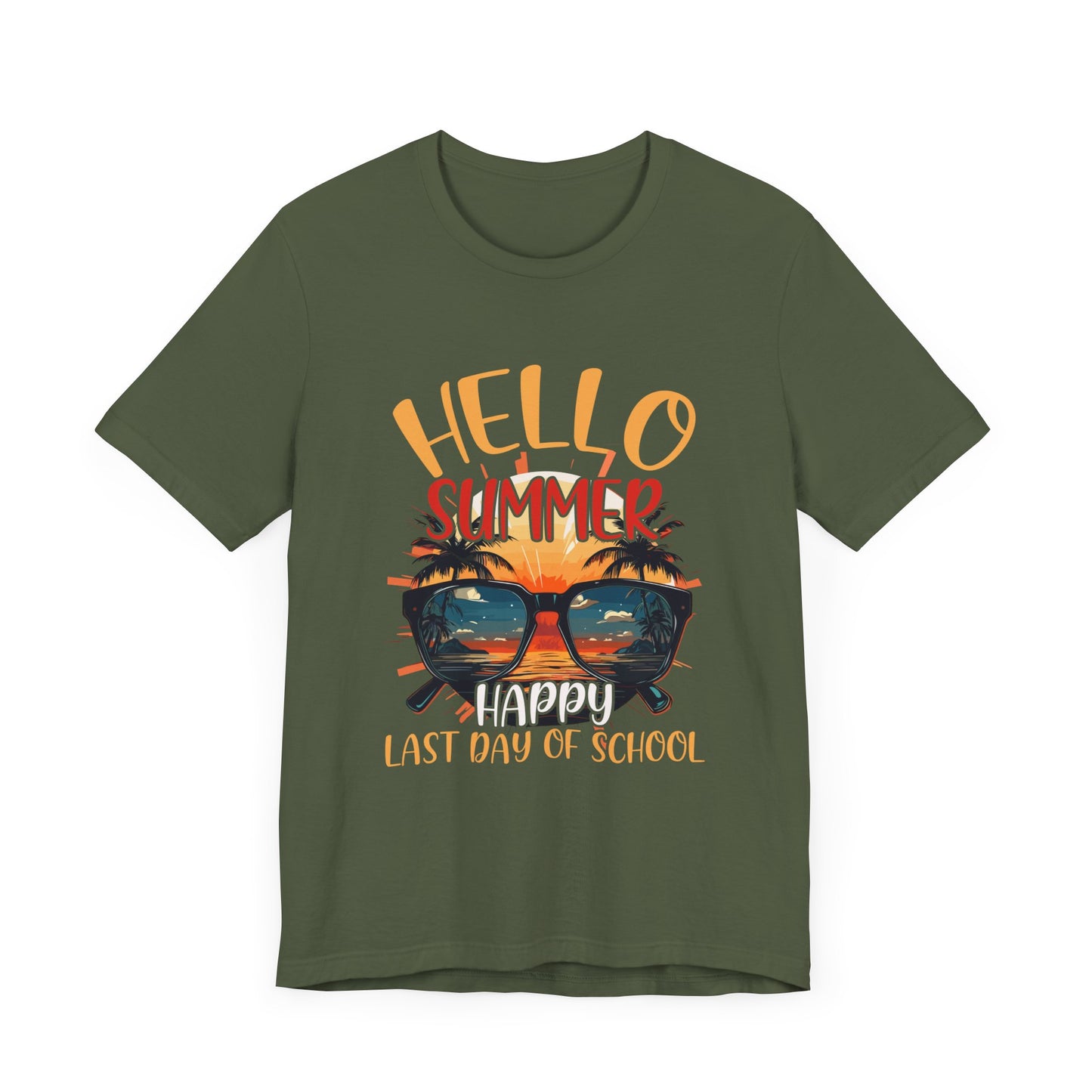 Hello Summer Happy Last Day of School Unisex Jersey Short Sleeve Tee