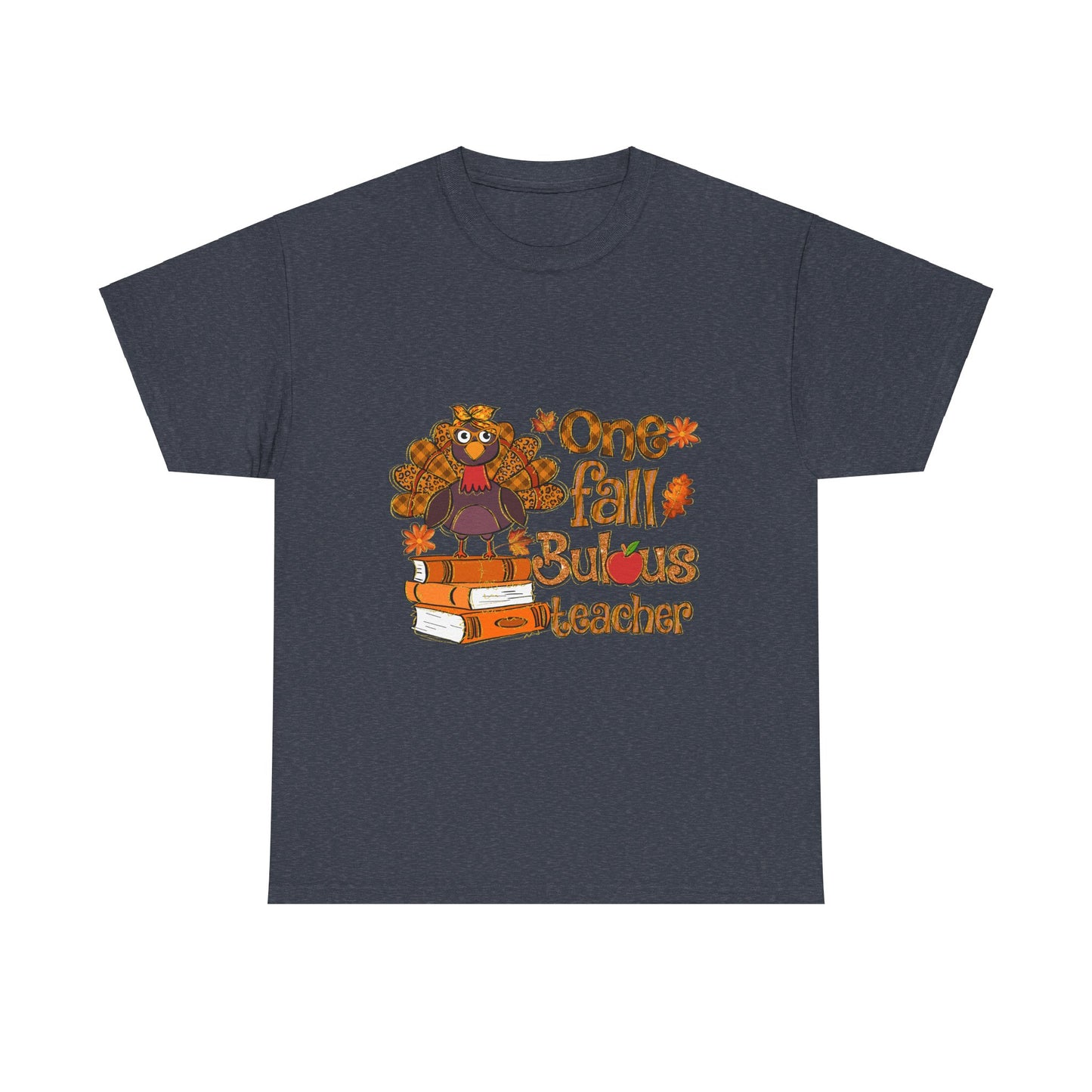 Fall Teacher Unisex Heavy Cotton Tee - 'One Fall -Bulous Teacher' Design