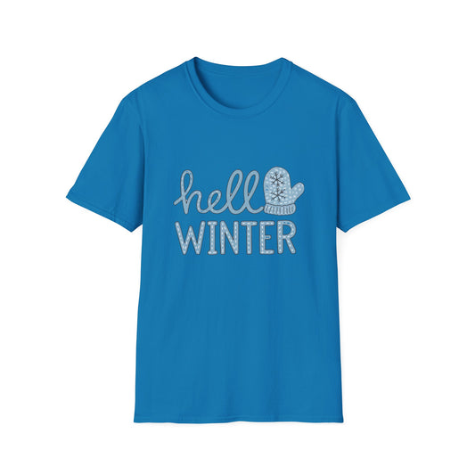 Fun Winter-Themed Unisex T-Shirt - "Hello Winter" Graphic Tee