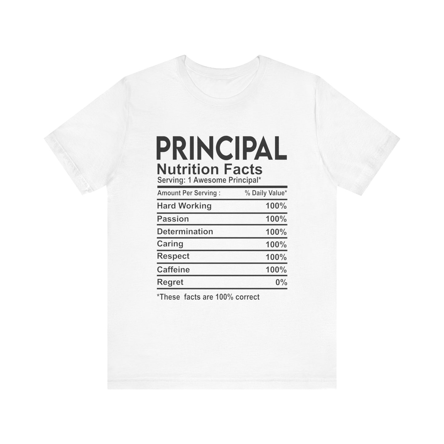 Principal Nutritional Facts Unisex Jersey Short Sleeve Tee