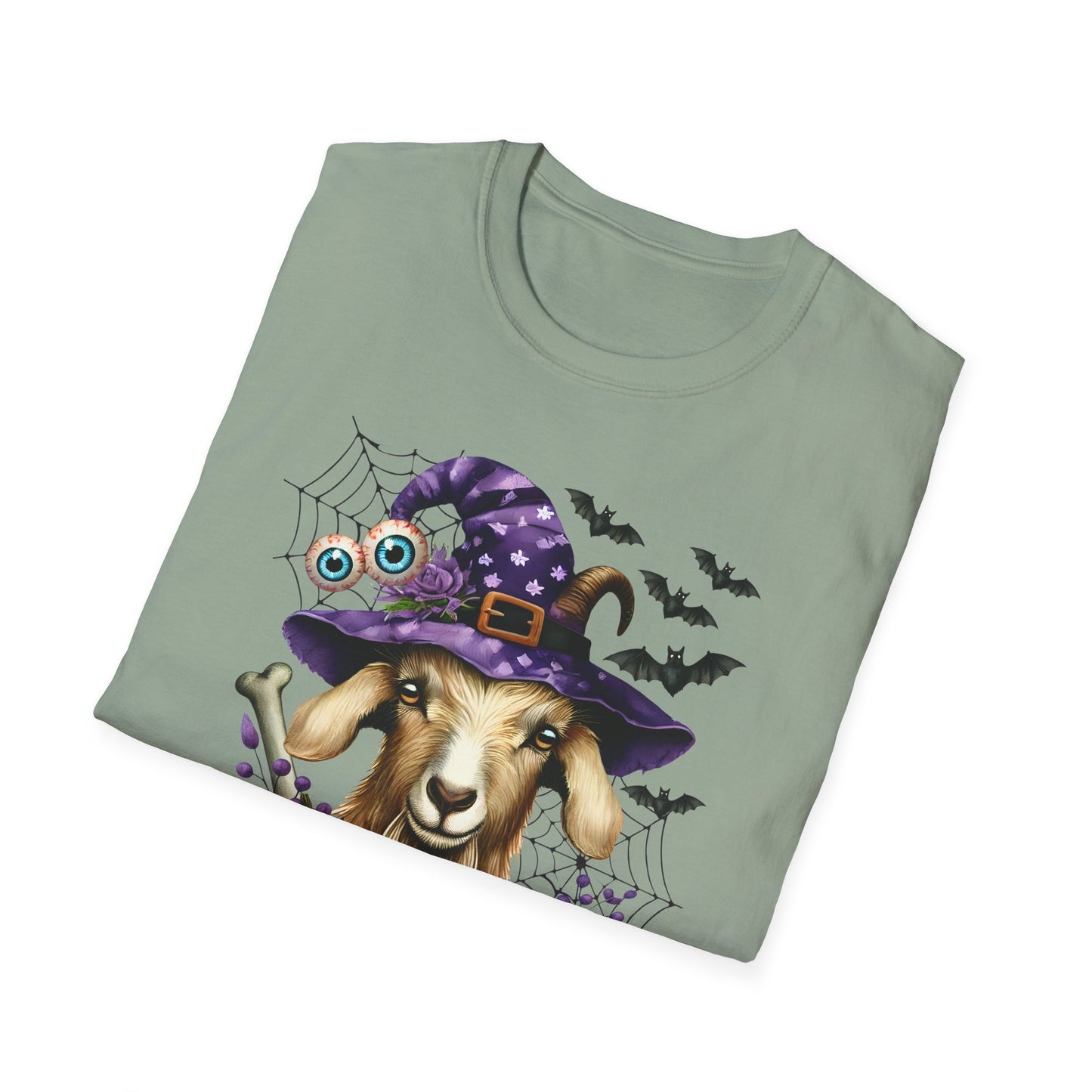 Spooky Goat Fall Halloween Farm  Unisex Softstyle T-Shirt