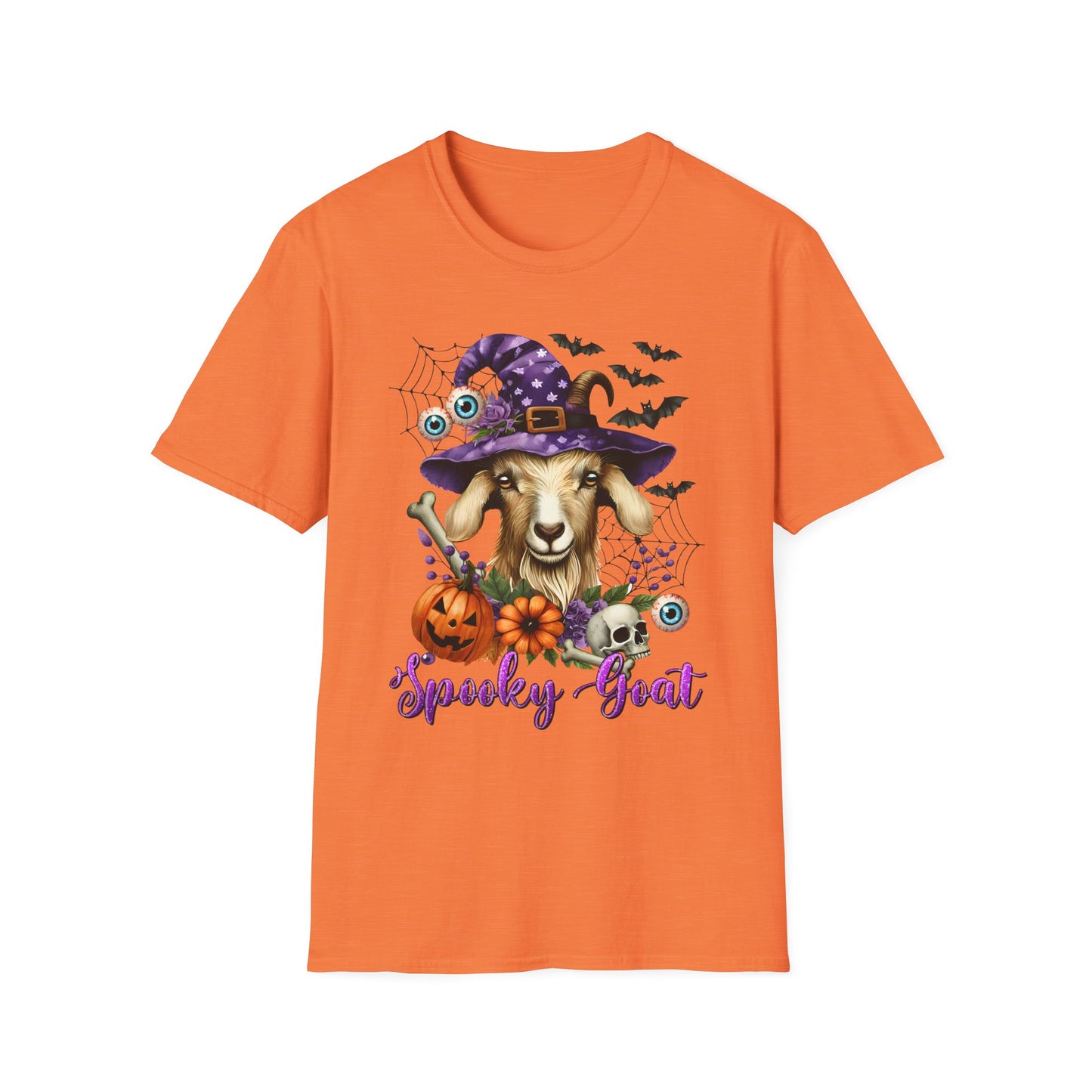 Spooky Goat Fall Halloween Farm  Unisex Softstyle T-Shirt