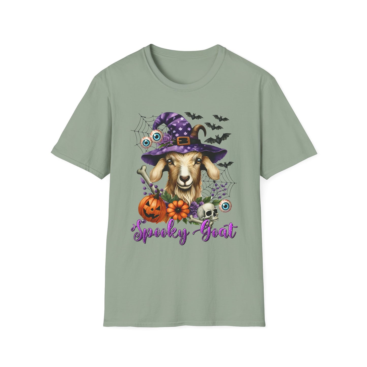 Spooky Goat Fall Halloween Farm  Unisex Softstyle T-Shirt