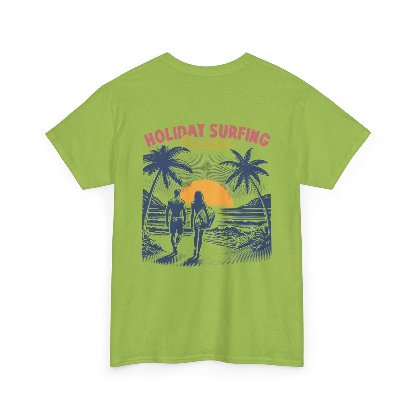 Holiday Surfing/Vacation Beach Club Vintage Surf/Summer Unisex Heavy Cotton Tee