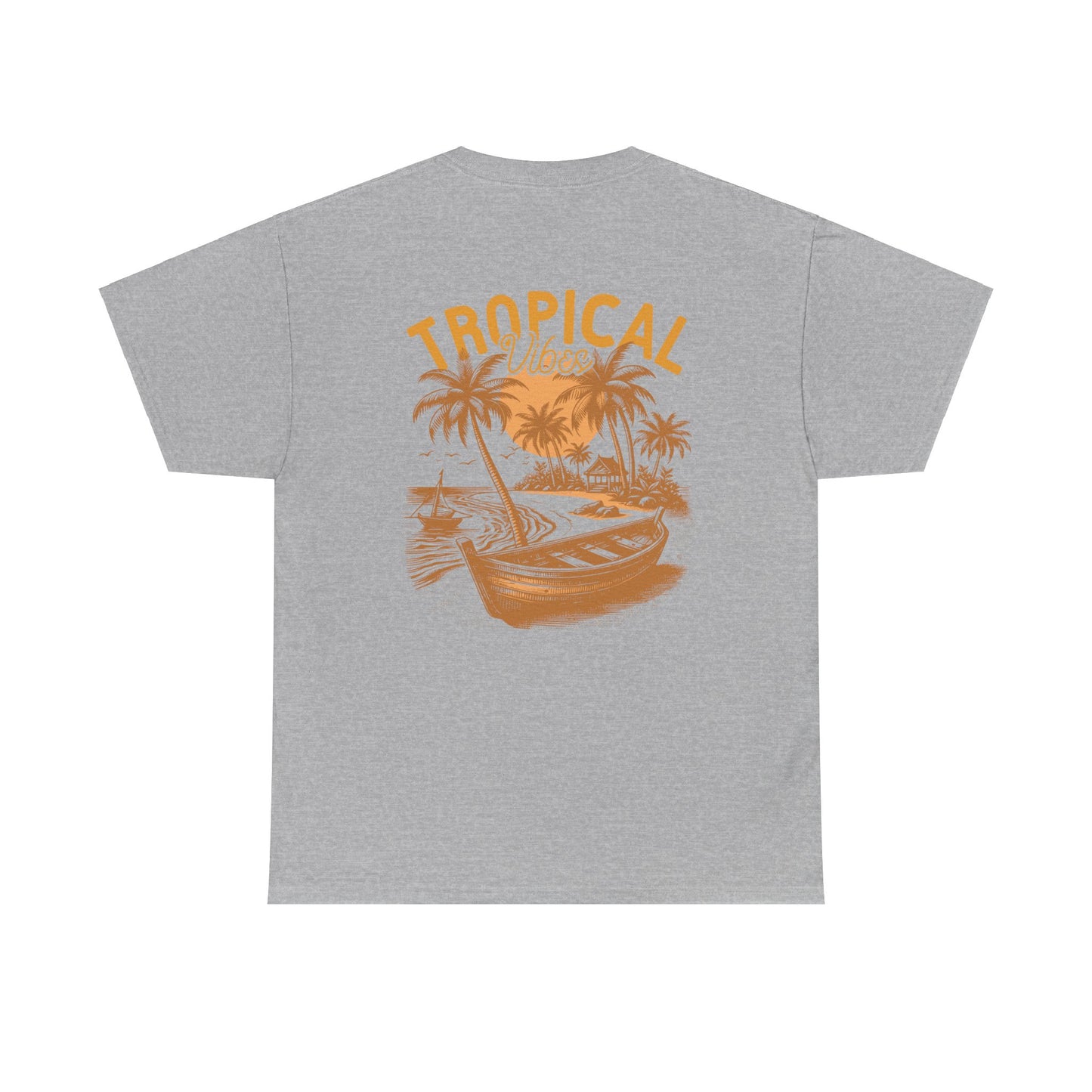 Tropical Vibes Vacation Beach Club Unisex Heavy Cotton Tee