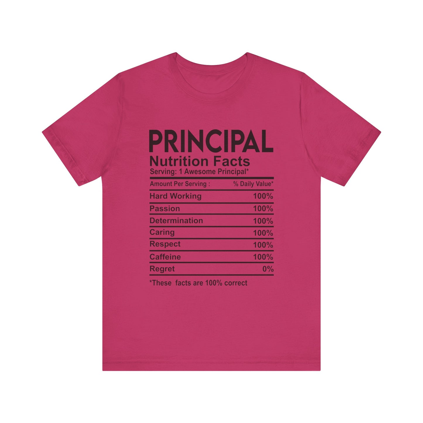 Principal Nutritional Facts Unisex Jersey Short Sleeve Tee