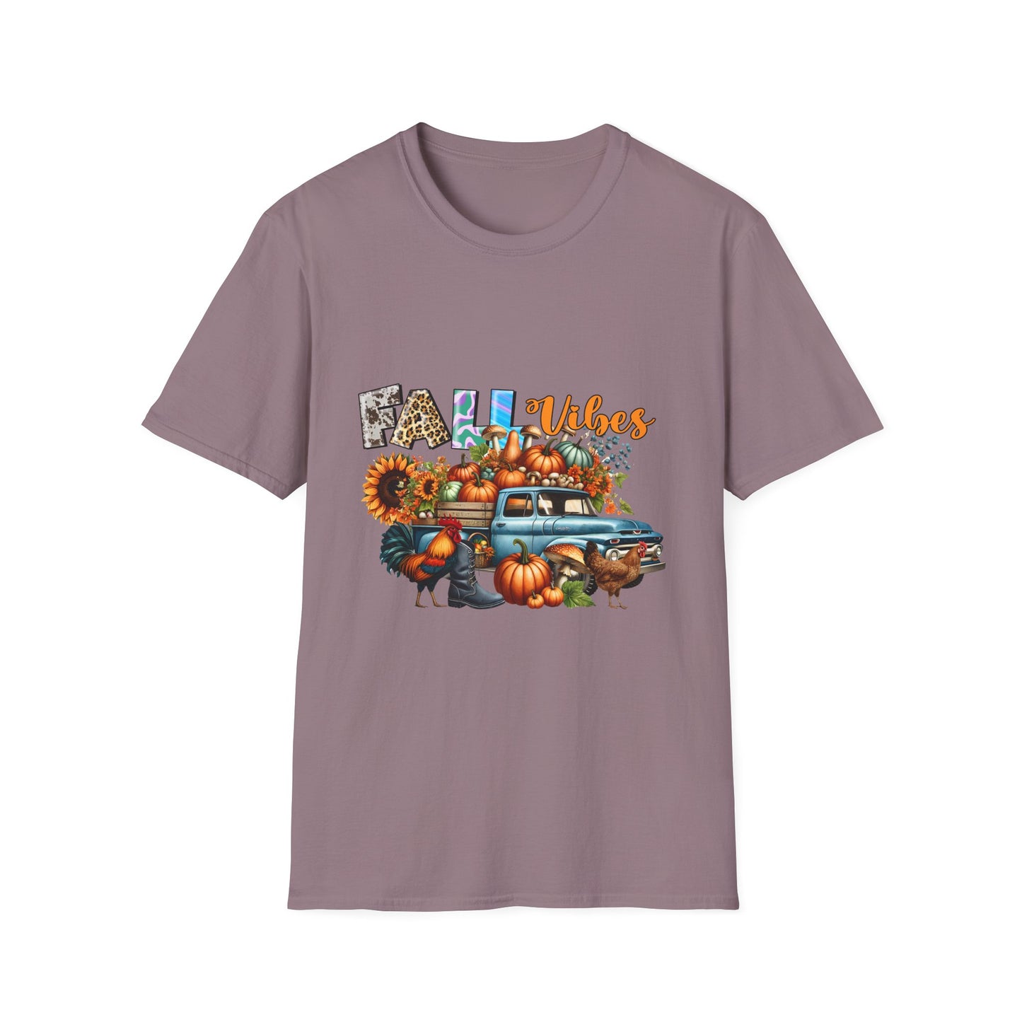Fall Vibes Farm Unisex Softstyle T-Shirt - Perfect for Autumn Celebrations