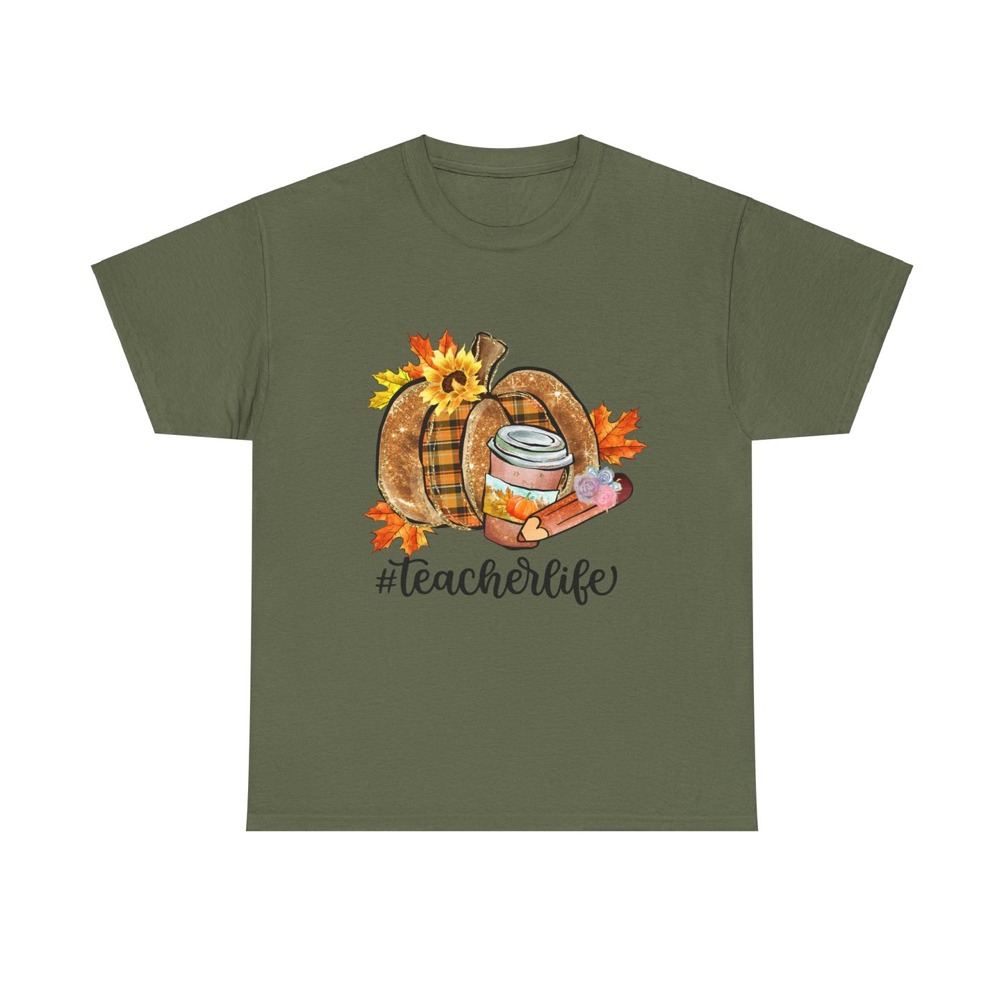 Fall Teacher Life Unisex Heavy Cotton Tee