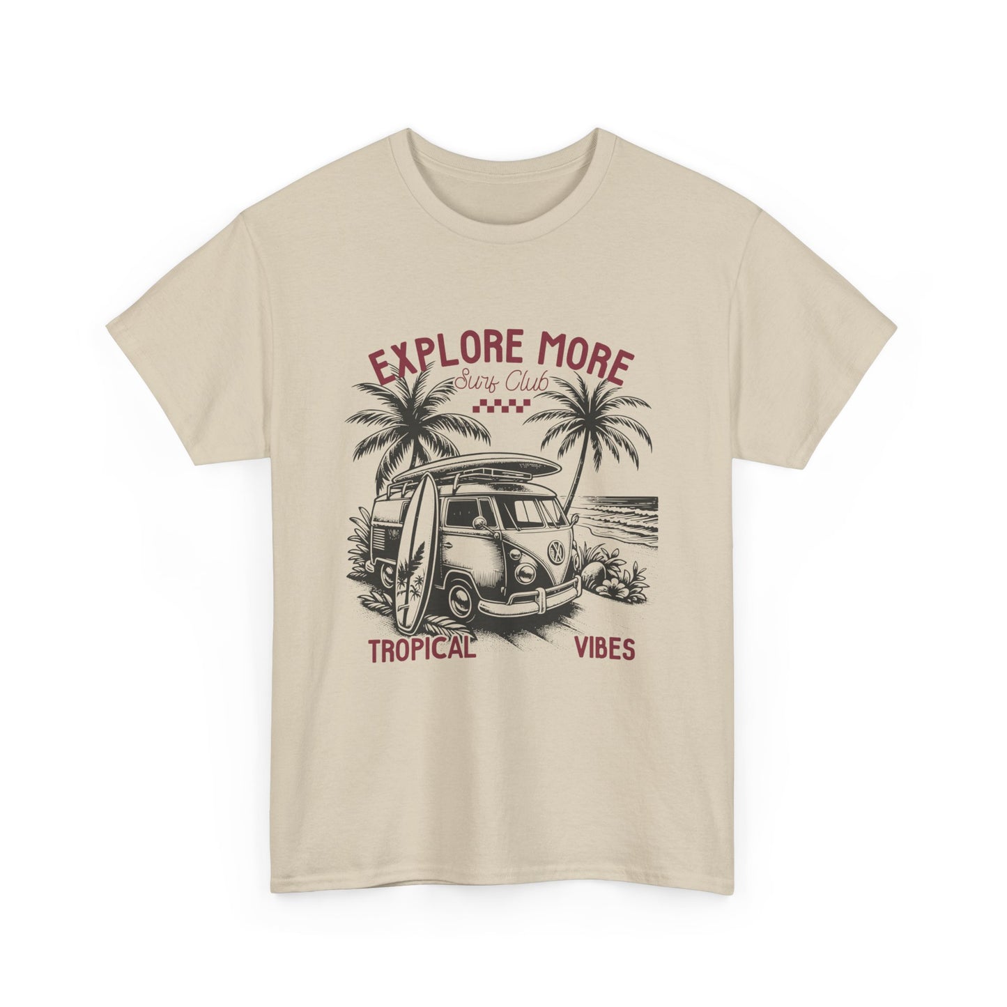 Explore More Surf Club Vintage Summer/Surf Unisex Heavy Cotton Tee