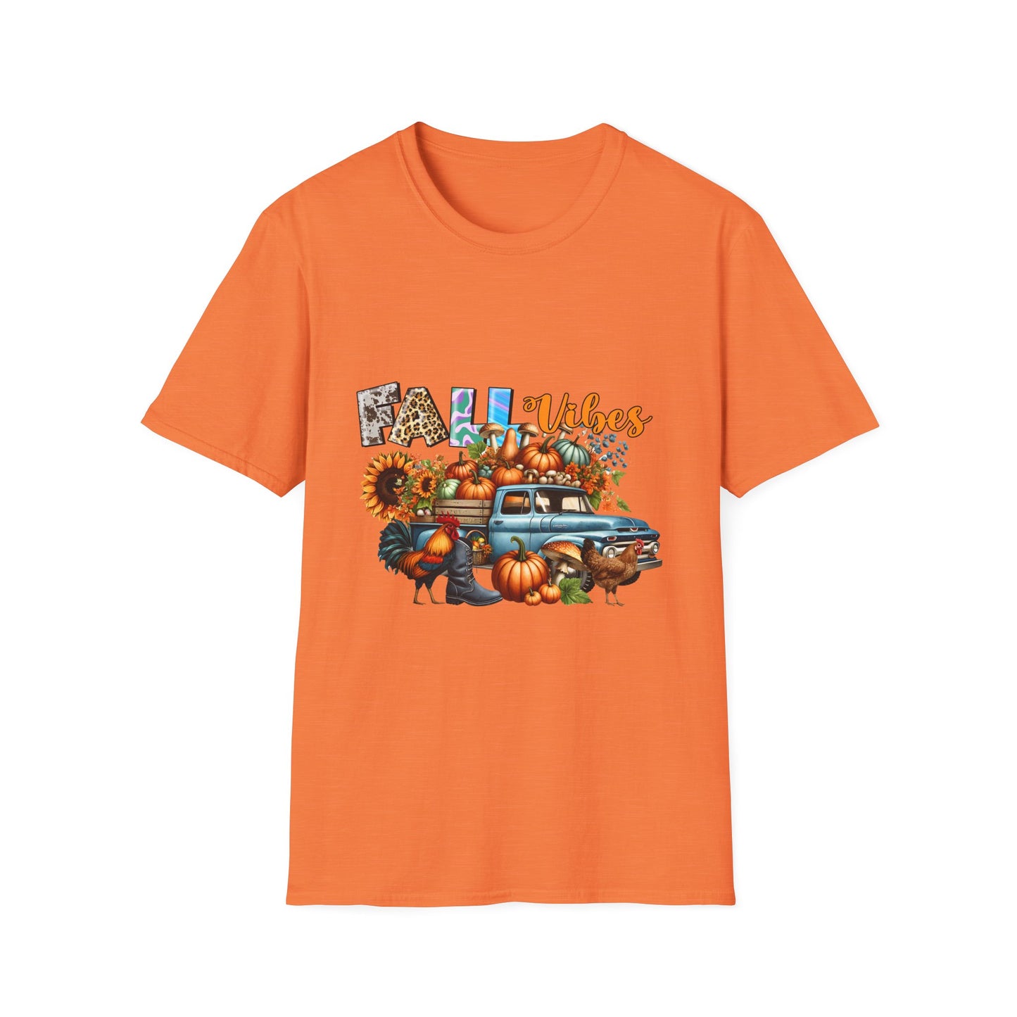 Fall Vibes Farm Unisex Softstyle T-Shirt - Perfect for Autumn Celebrations