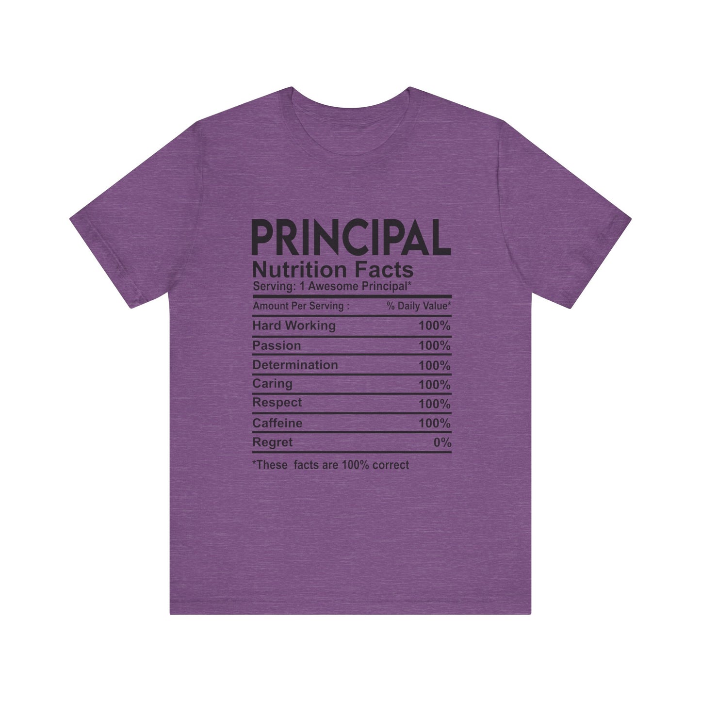 Principal Nutritional Facts Unisex Jersey Short Sleeve Tee