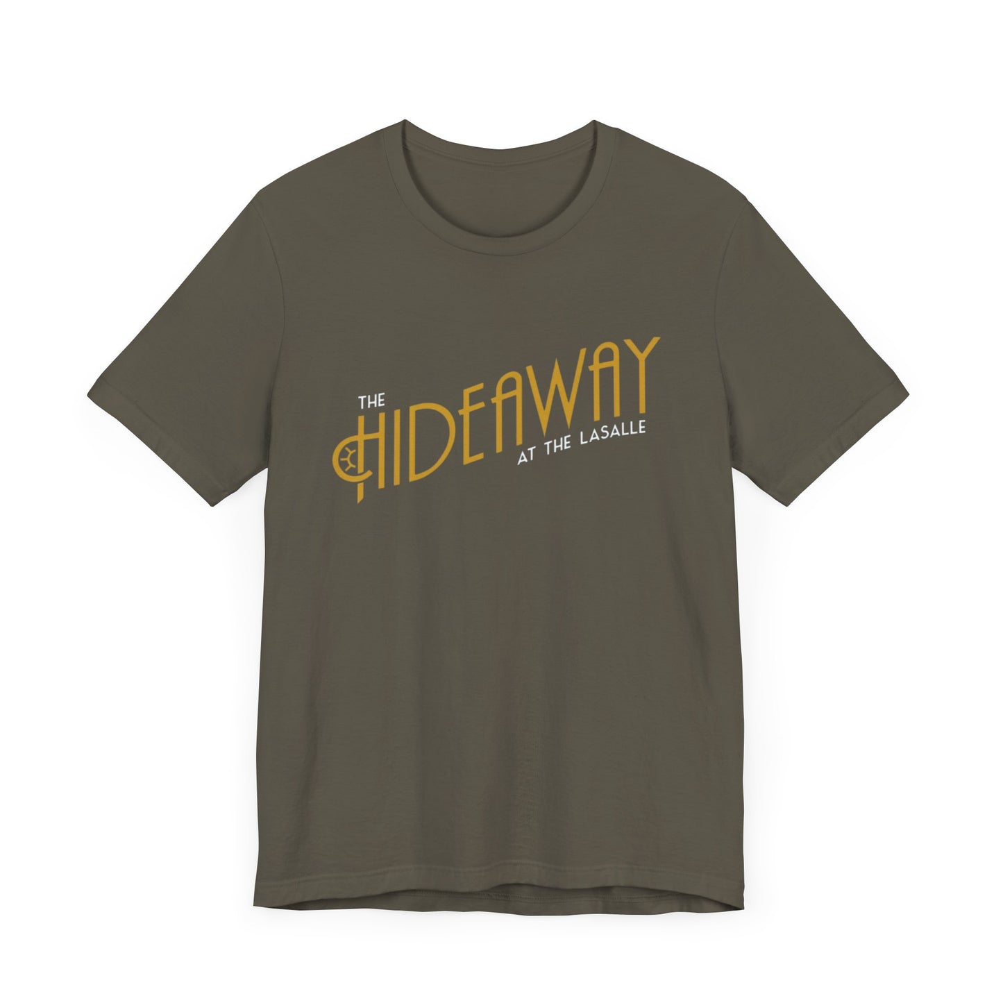 The Hideaway At the LaSalle (Front Printed Only) Unisex Jersey Short Sleeve Tee