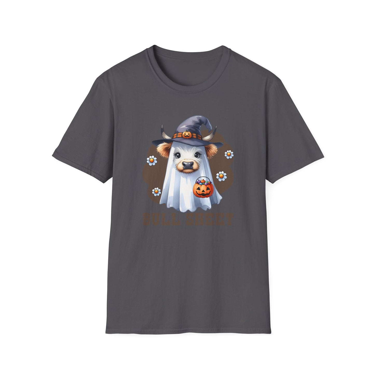 Funny Cow Halloween T-Shirt - "Bull Sheet" Unisex Softstyle Tee