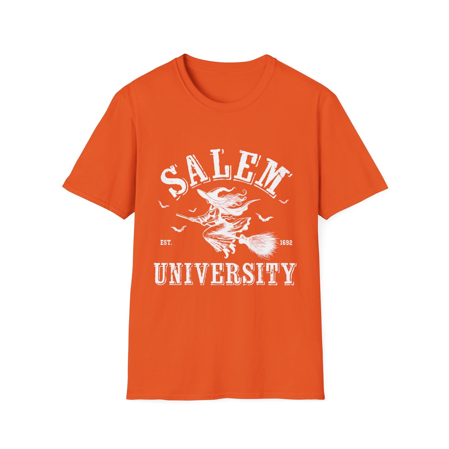 Salem University Halloween Witch Unisex Softstyle T-Shirt - College Spirit Wear