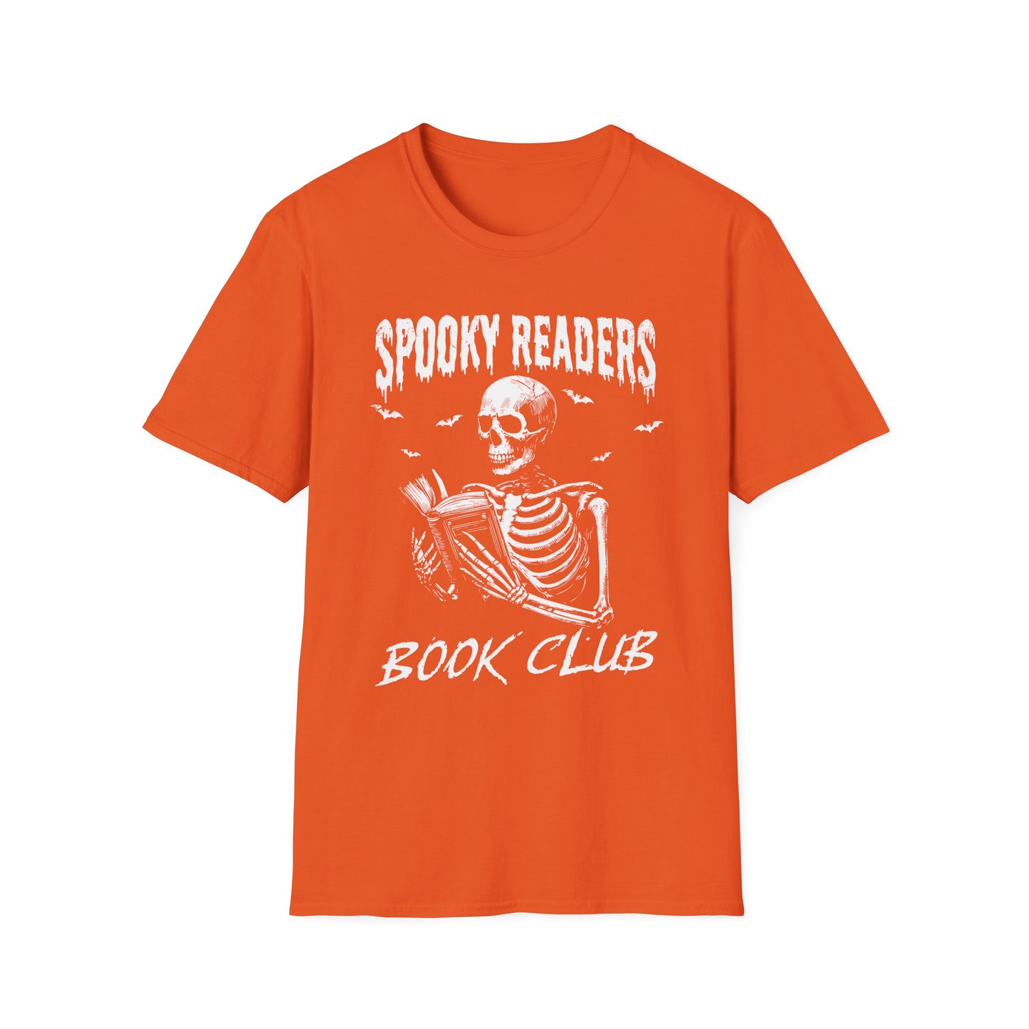 Spooky Readers Book Club Unisex Softstyle T-Shirt | Halloween Literature/School/Teacher Tee