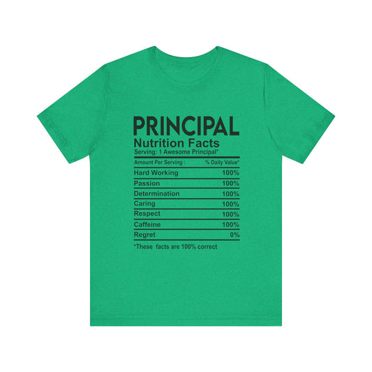 Principal Nutritional Facts Unisex Jersey Short Sleeve Tee