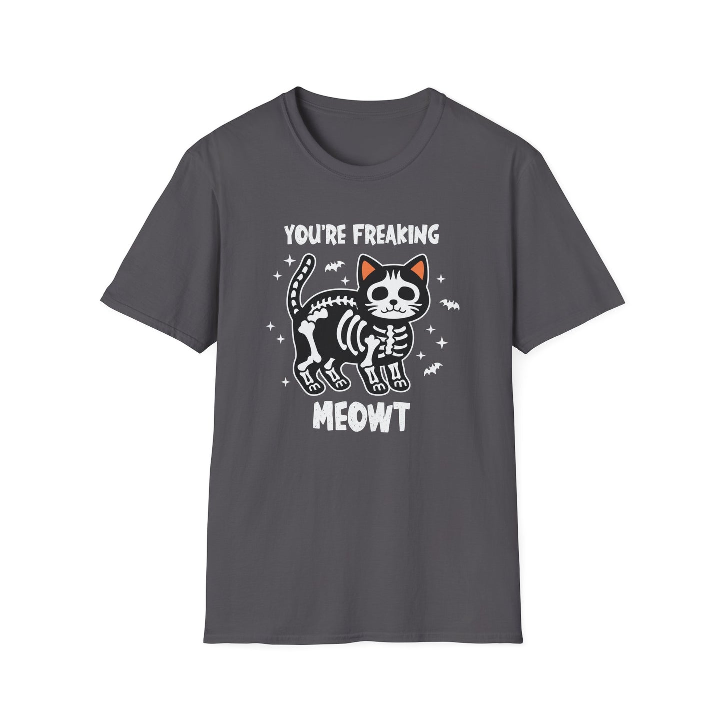 You're Freaking Meowt Skeleton Cat Unisex Softstyle Halloween T-Shirt