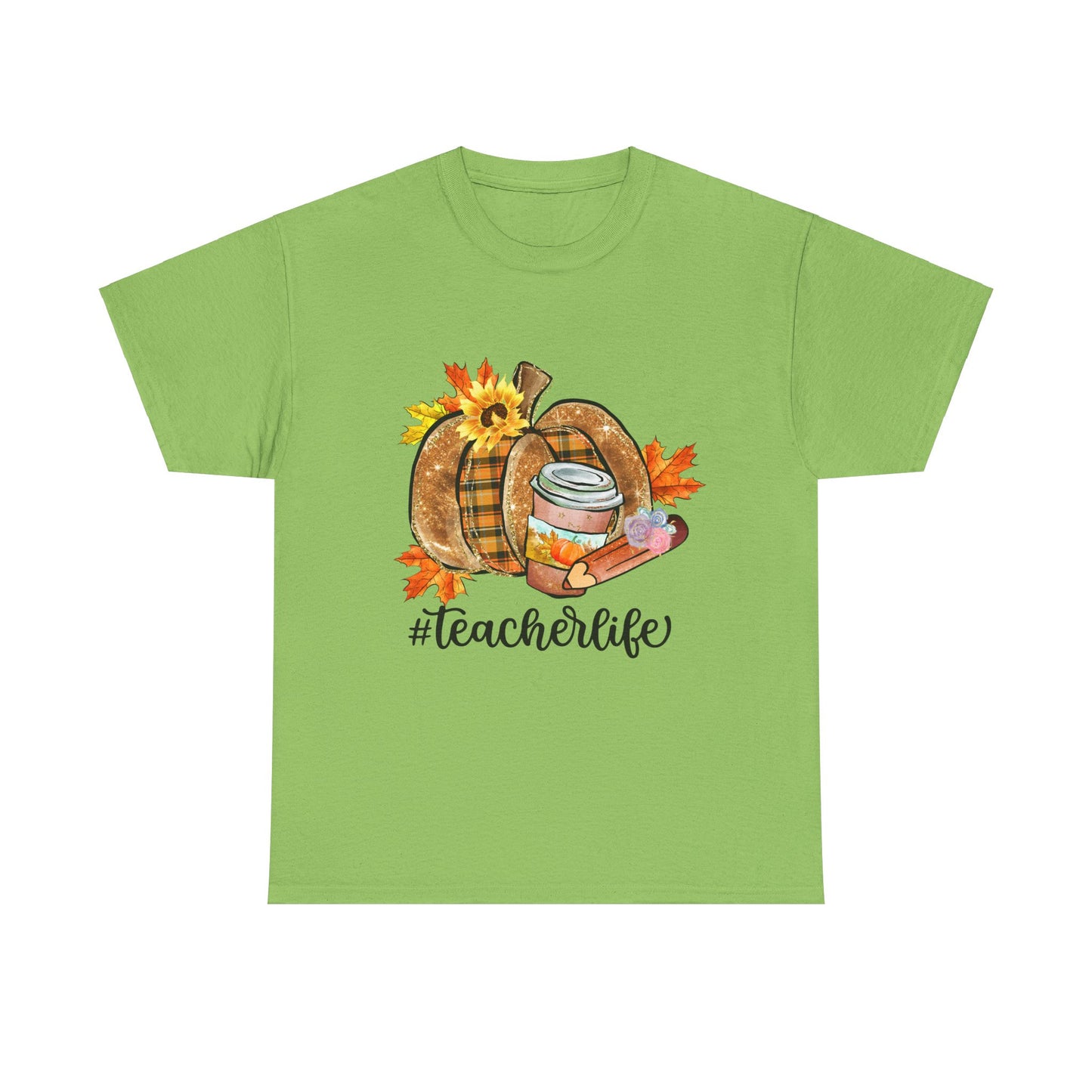 Fall Teacher Life Unisex Heavy Cotton Tee
