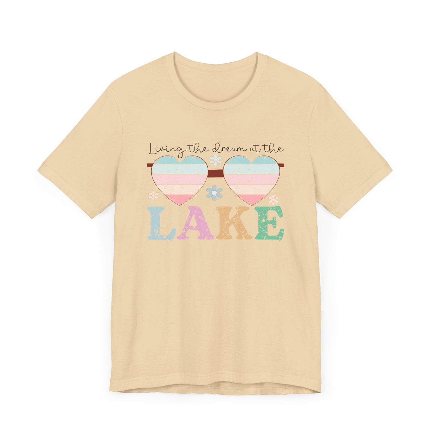 Living the Dream at the Lake Unisex Jersey Short Sleeve Tee