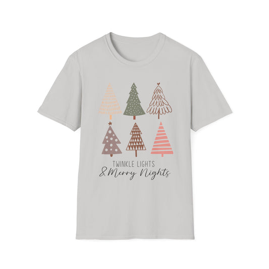 Twinkle Lights & Merry Nights Unisex Christmas T-Shirt