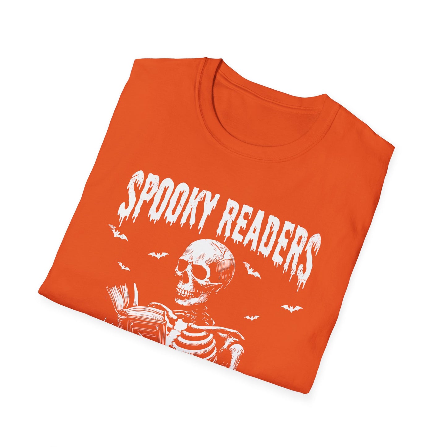 Spooky Readers Book Club Unisex Softstyle T-Shirt | Halloween Literature/School/Teacher Tee