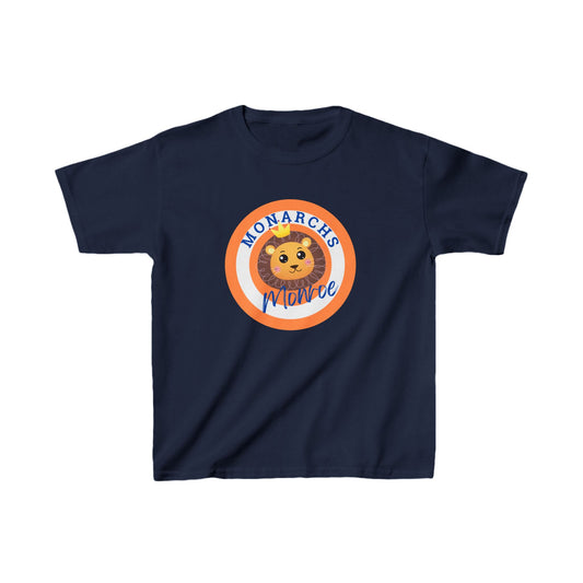 Monarchs Monroe Kids Heavy Cotton Tee - Cute Lion Graphic Tee for Kids