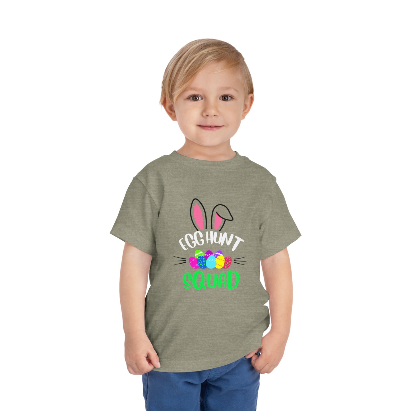 Egg Hunt Squad Toddler Short Sleeve Tee