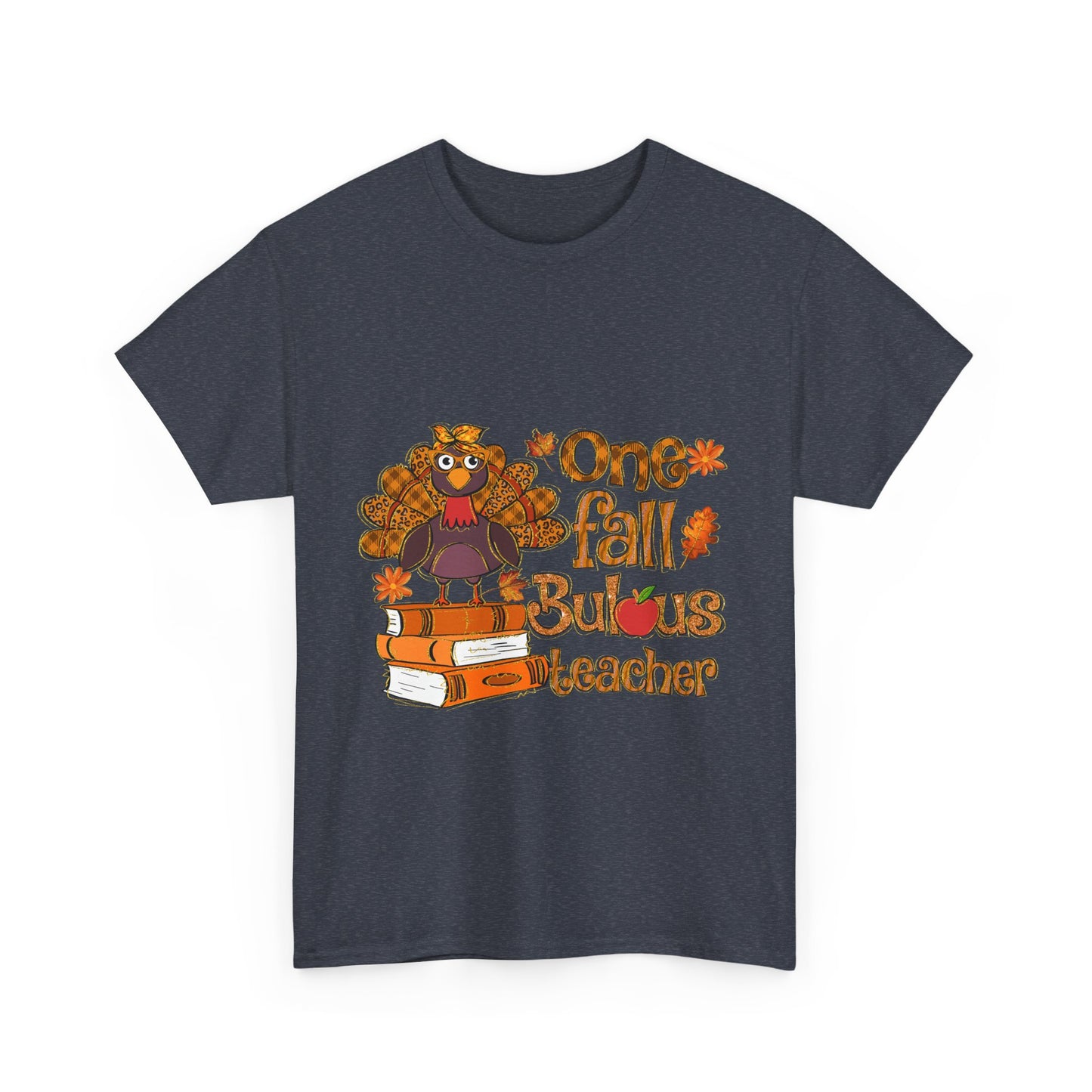 Fall Teacher Unisex Heavy Cotton Tee - 'One Fall -Bulous Teacher' Design