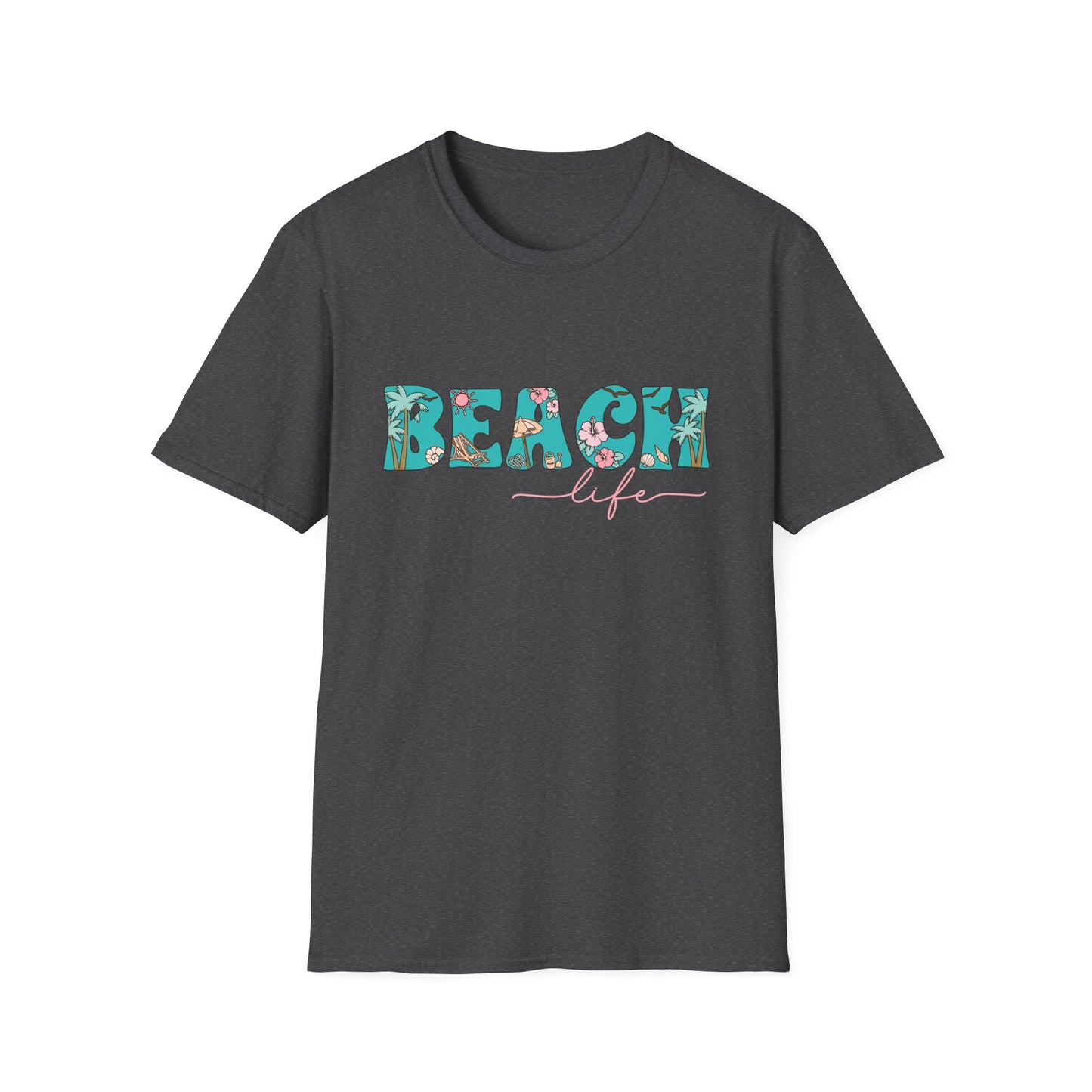 Beach Life High Tides Good Times Unisex Softstyle T-Shirt