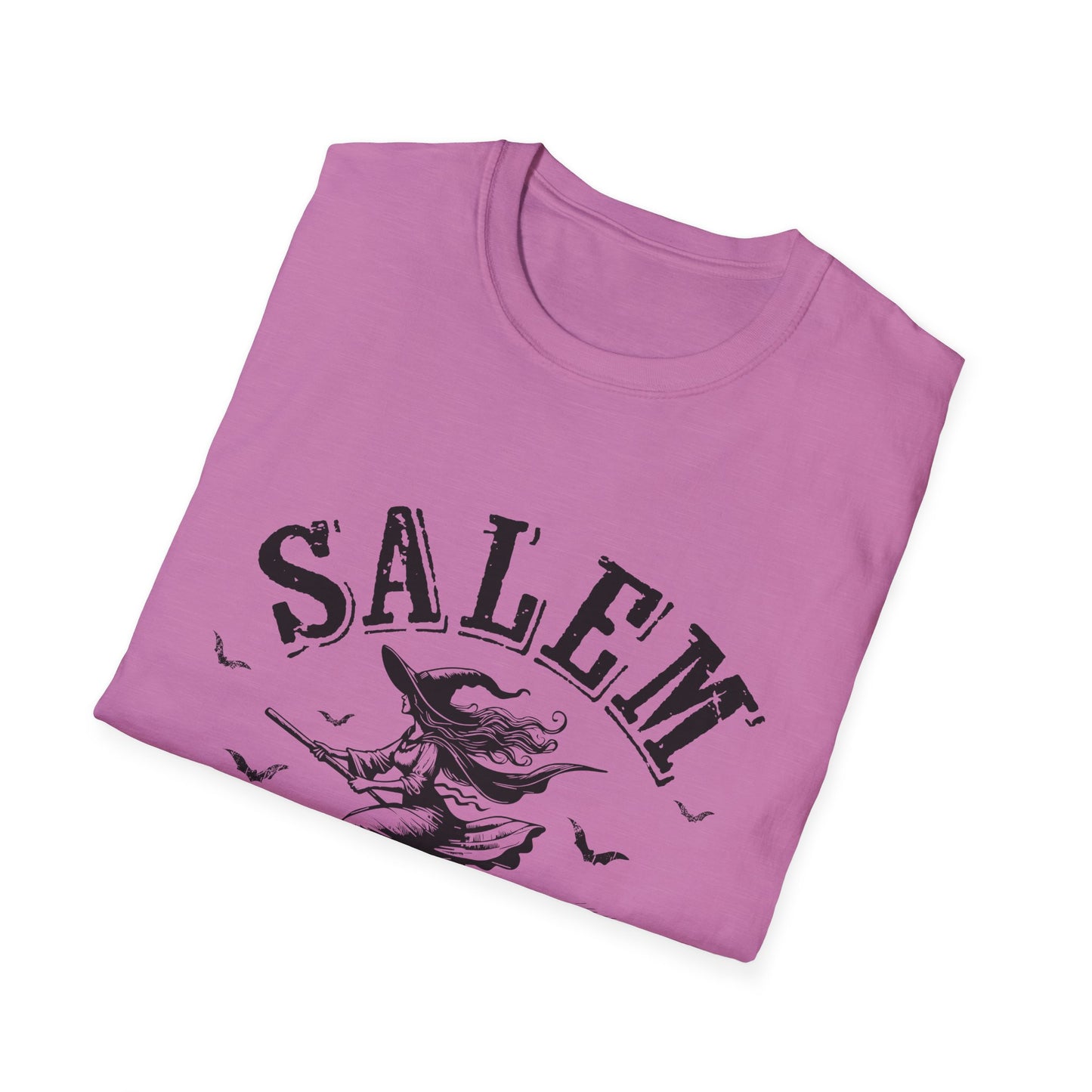 Salem University Vintage Witchy T-Shirt | Unisex Softstyle Tee | Perfect for Halloween & College Spirit