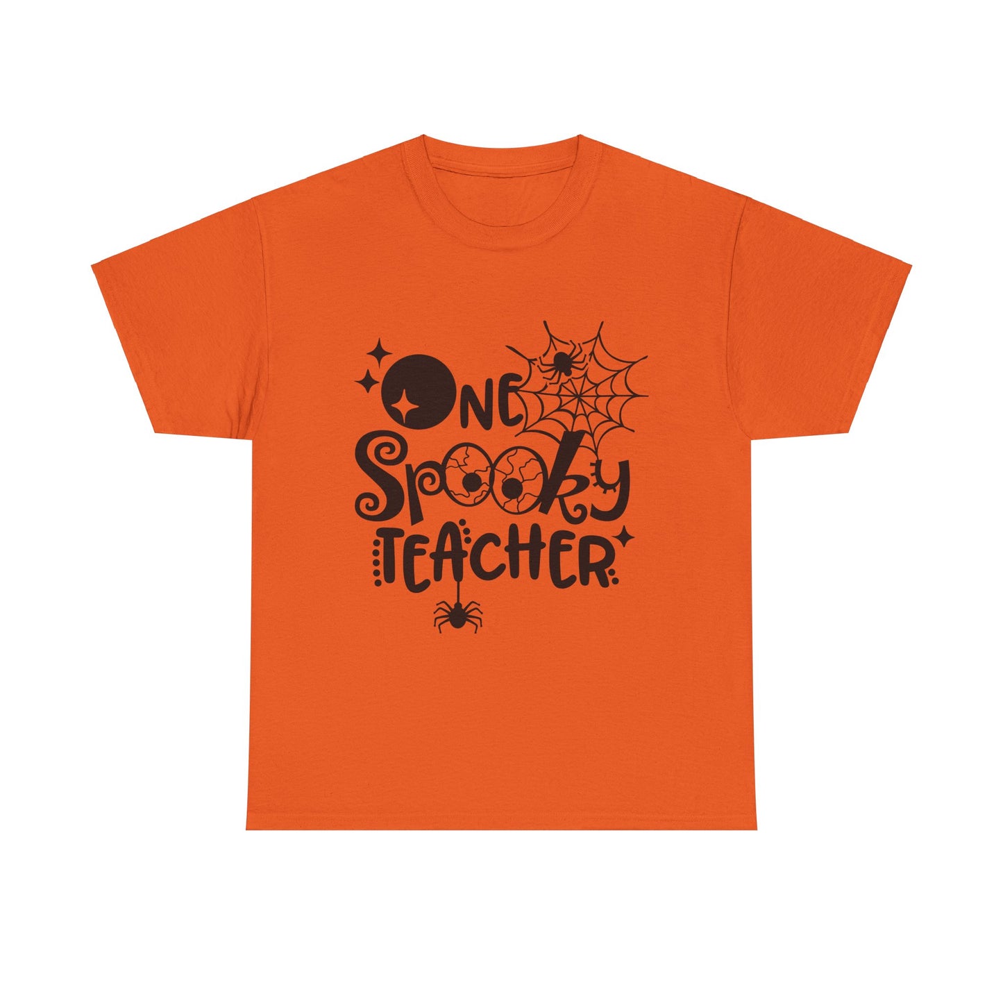 Spooky Teacher Halloween Tee - Unisex Heavy Cotton Shirt