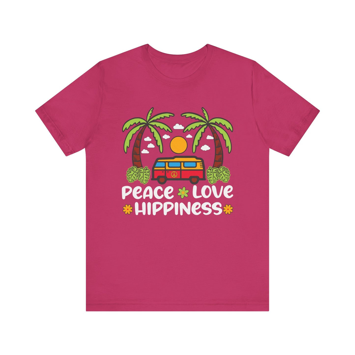 Peace Love Hippiness Unisex Jersey Short Sleeve Tee