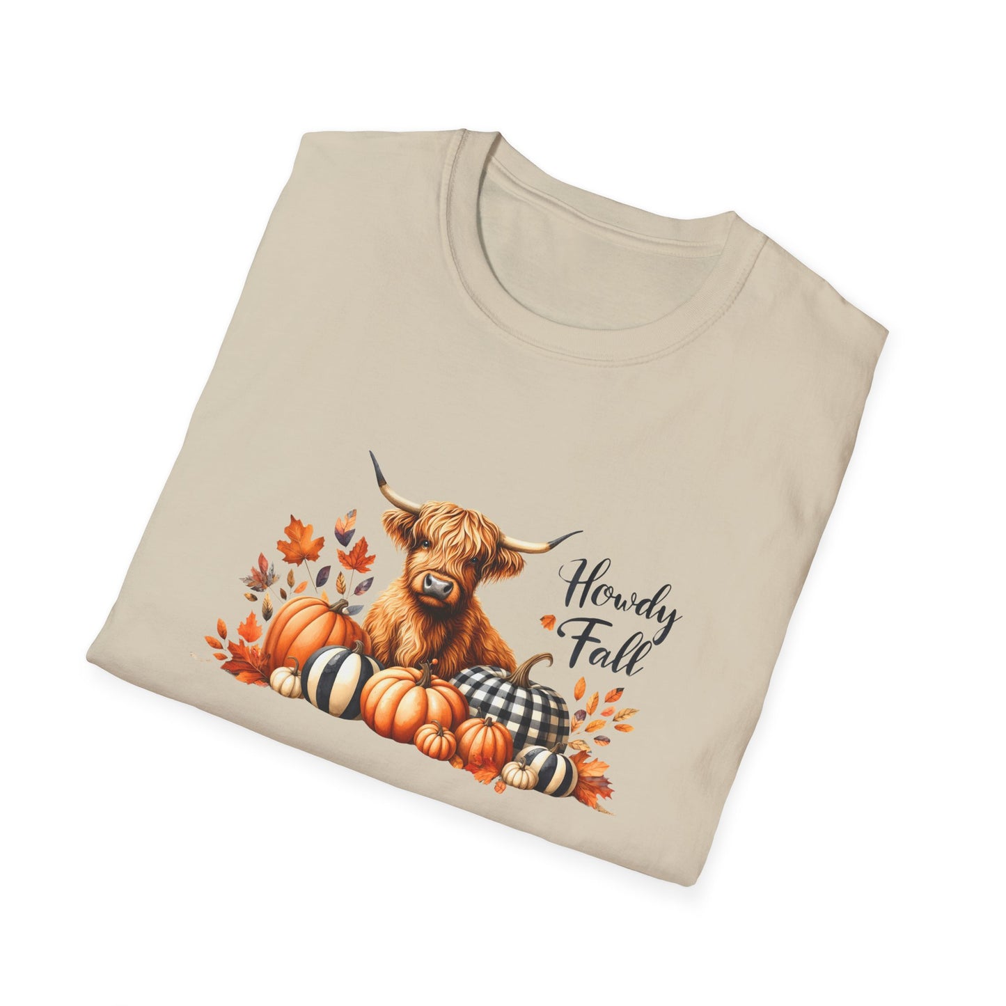 Autumn Cow Graphic T-Shirt - Perfect for Fall Celebrations