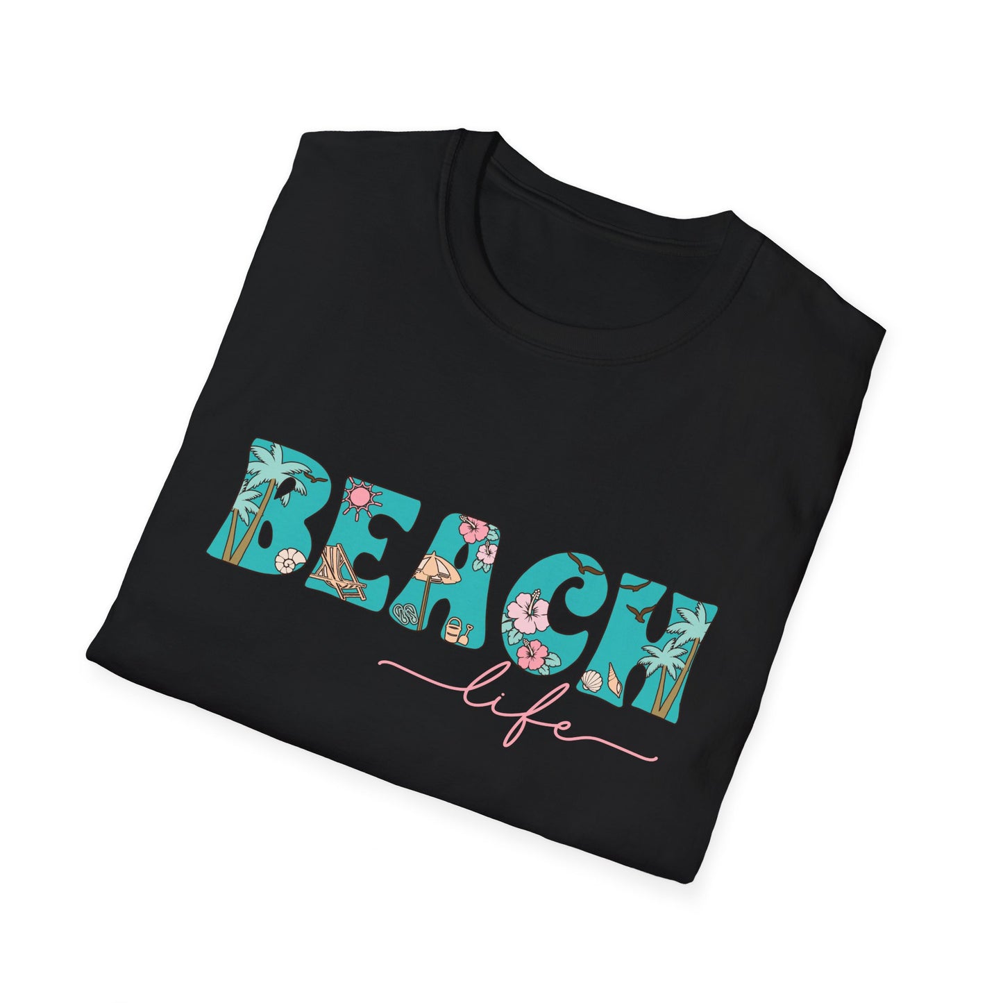 Beach Life High Tides Good Times Unisex Softstyle T-Shirt