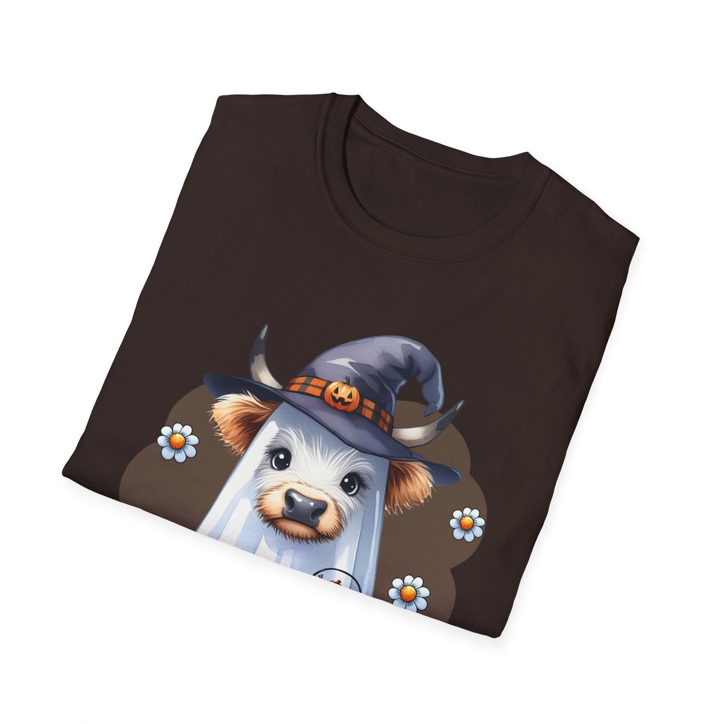 Funny Cow Halloween T-Shirt - "Bull Sheet" Unisex Softstyle Tee