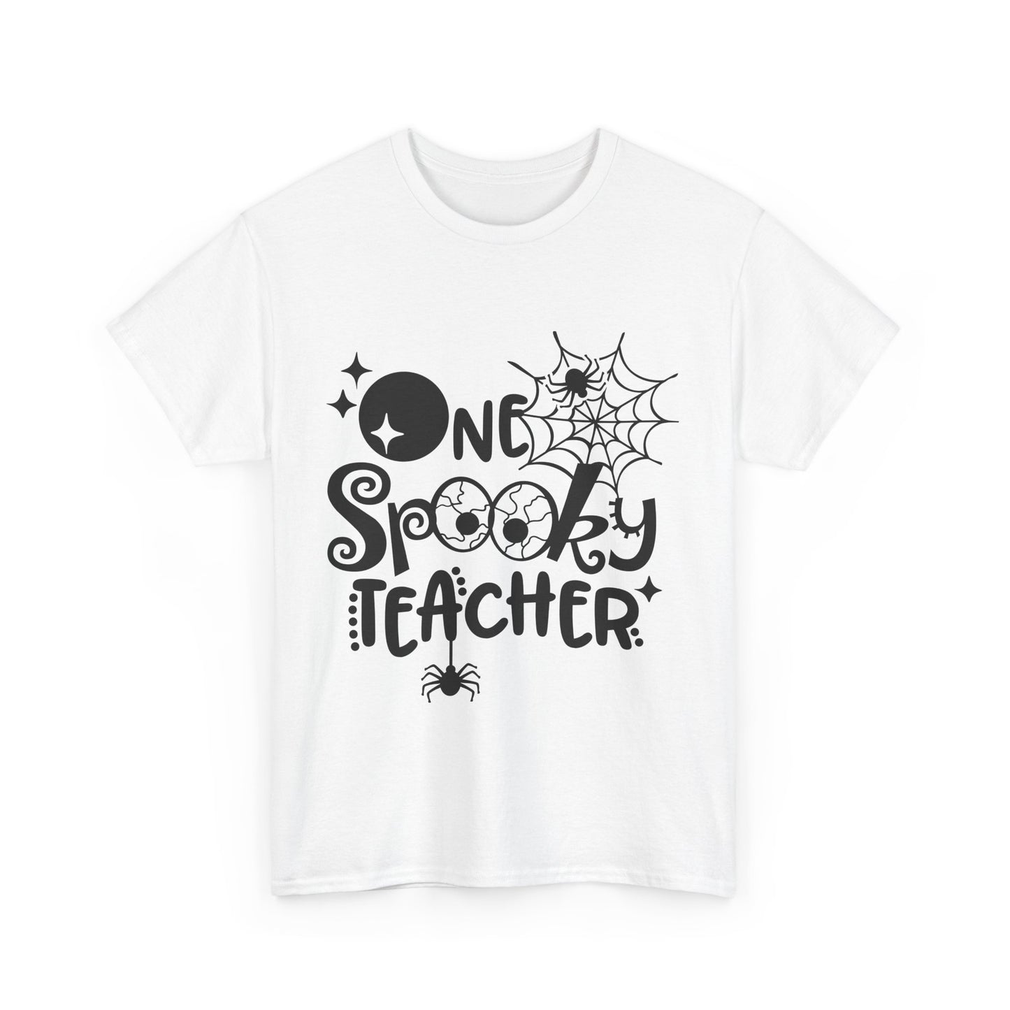 Spooky Teacher Halloween Tee - Unisex Heavy Cotton Shirt