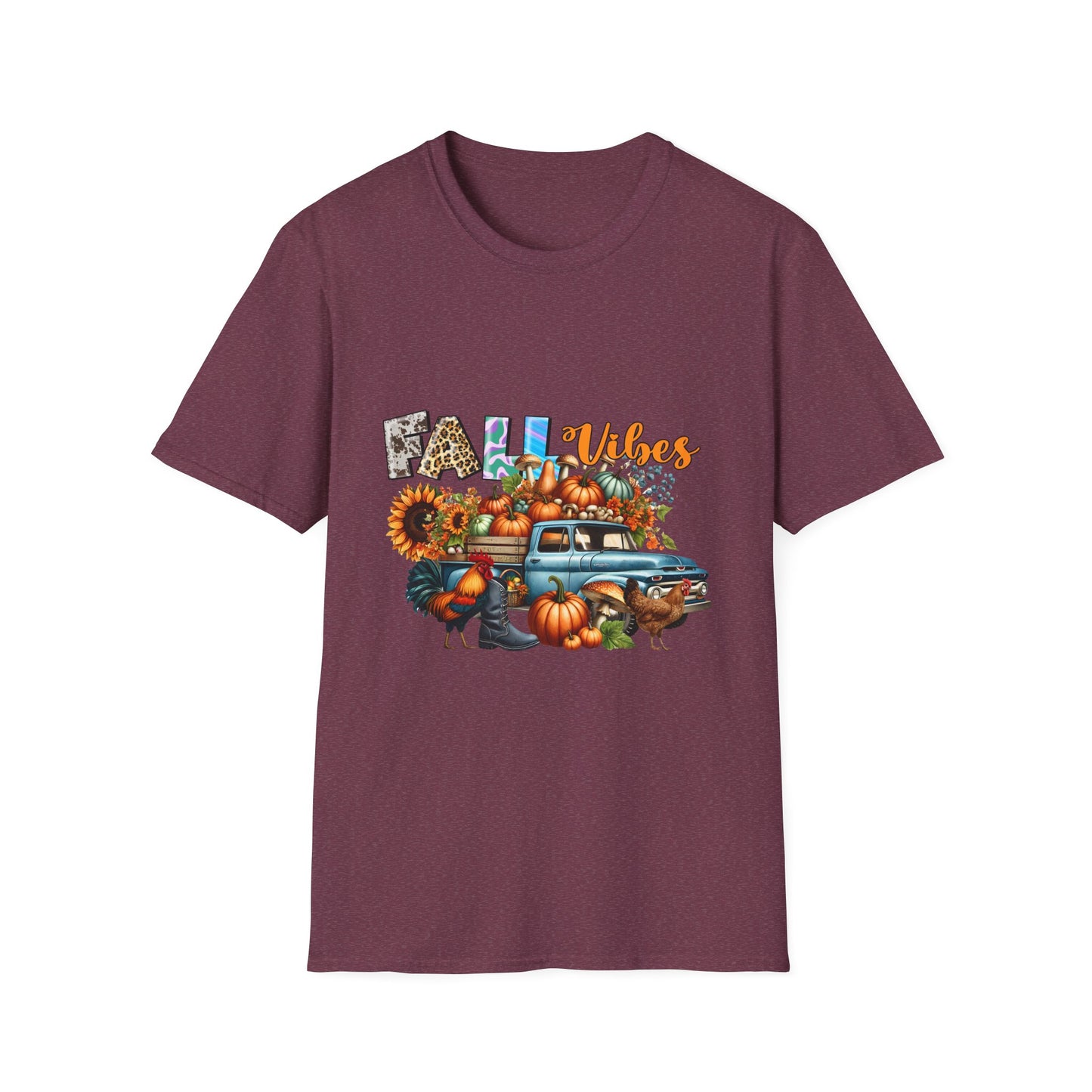 Fall Vibes Farm Unisex Softstyle T-Shirt - Perfect for Autumn Celebrations