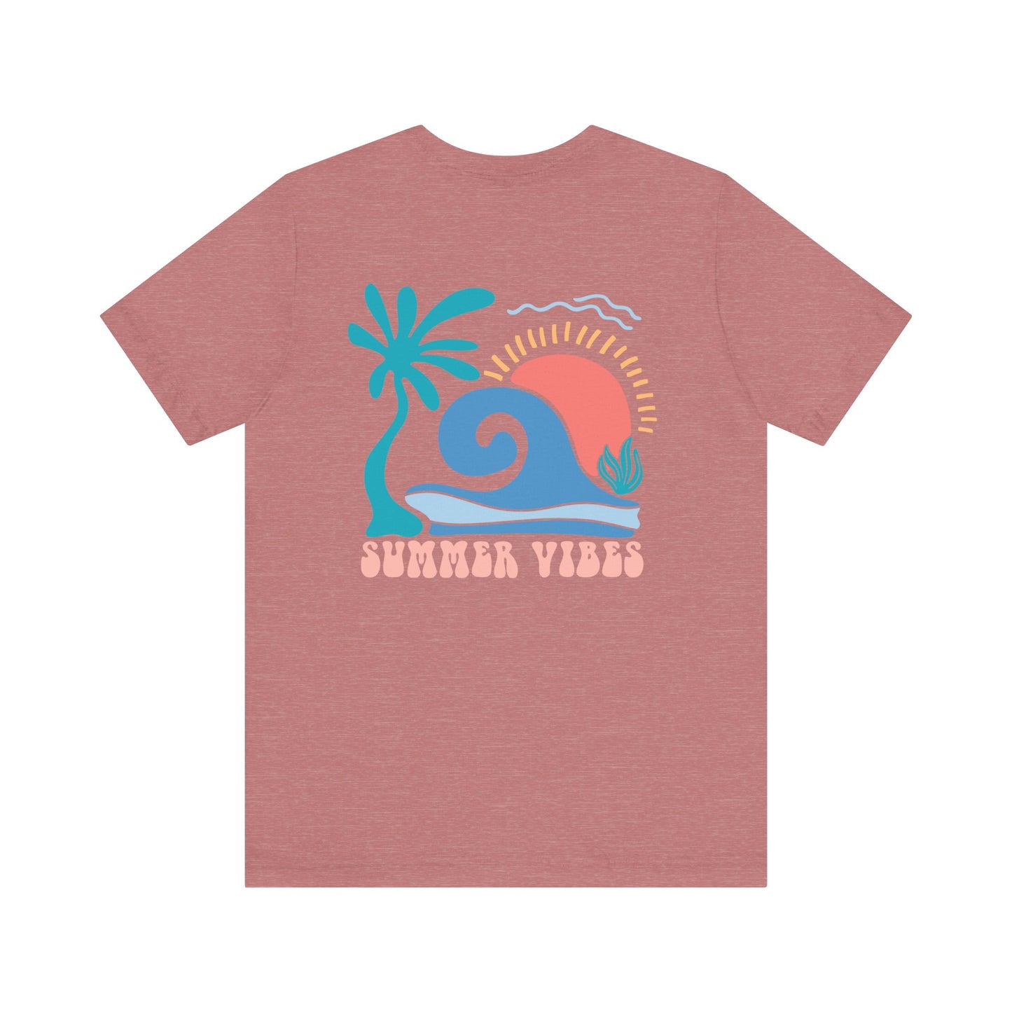 Summer Vibes Beach More Worry Less Unisex Jersey Short Sleeve Tee