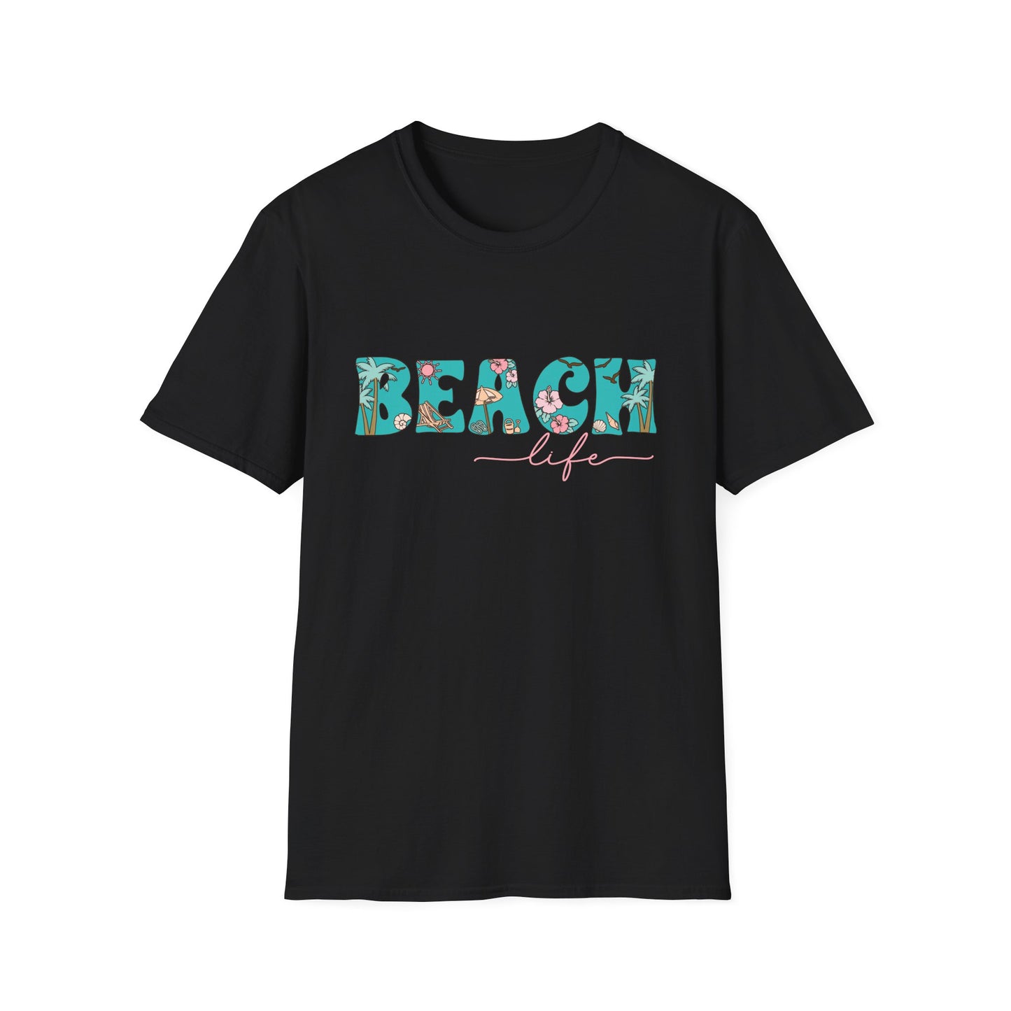 Beach Life High Tides Good Times Unisex Softstyle T-Shirt