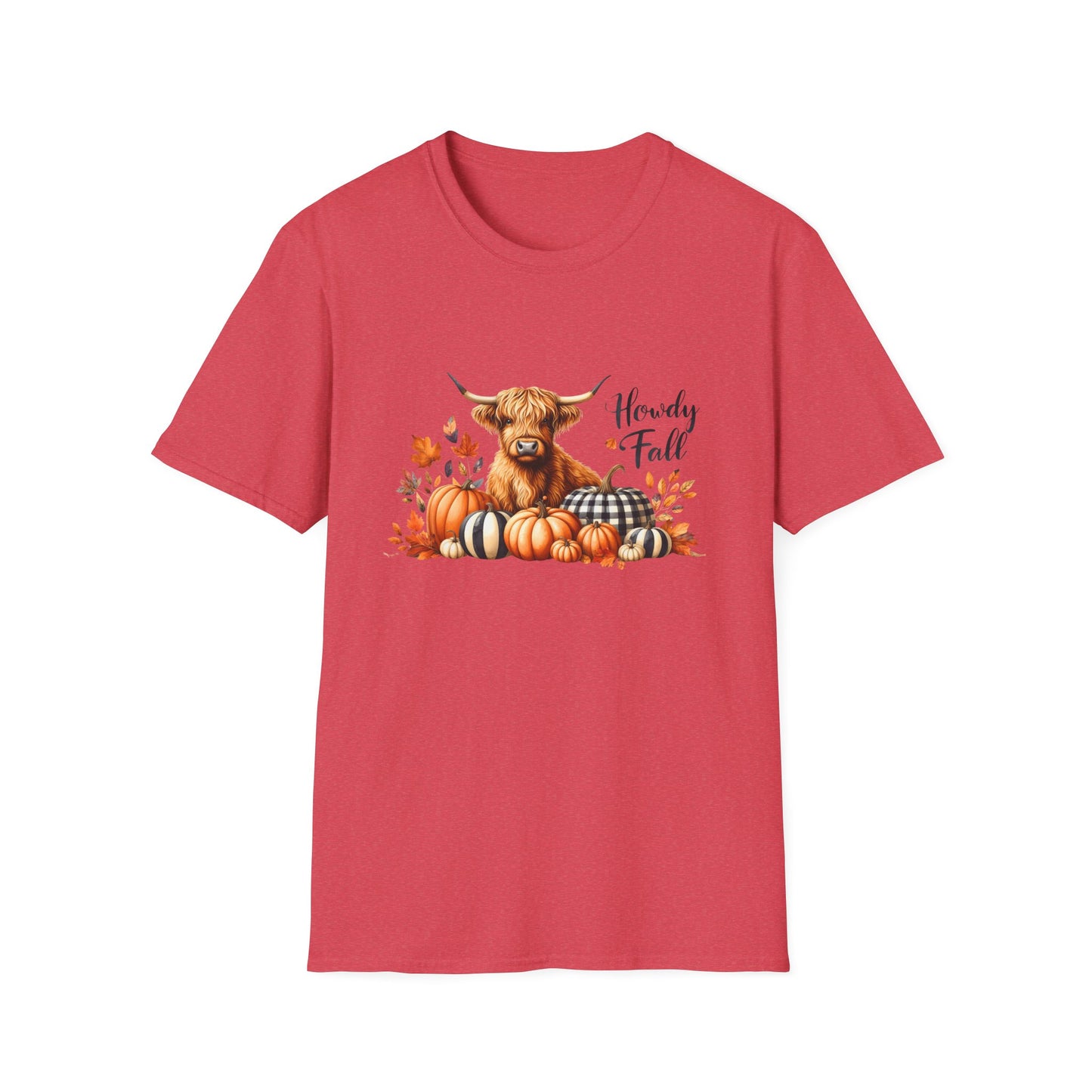 Autumn Cow Graphic T-Shirt - Perfect for Fall Celebrations