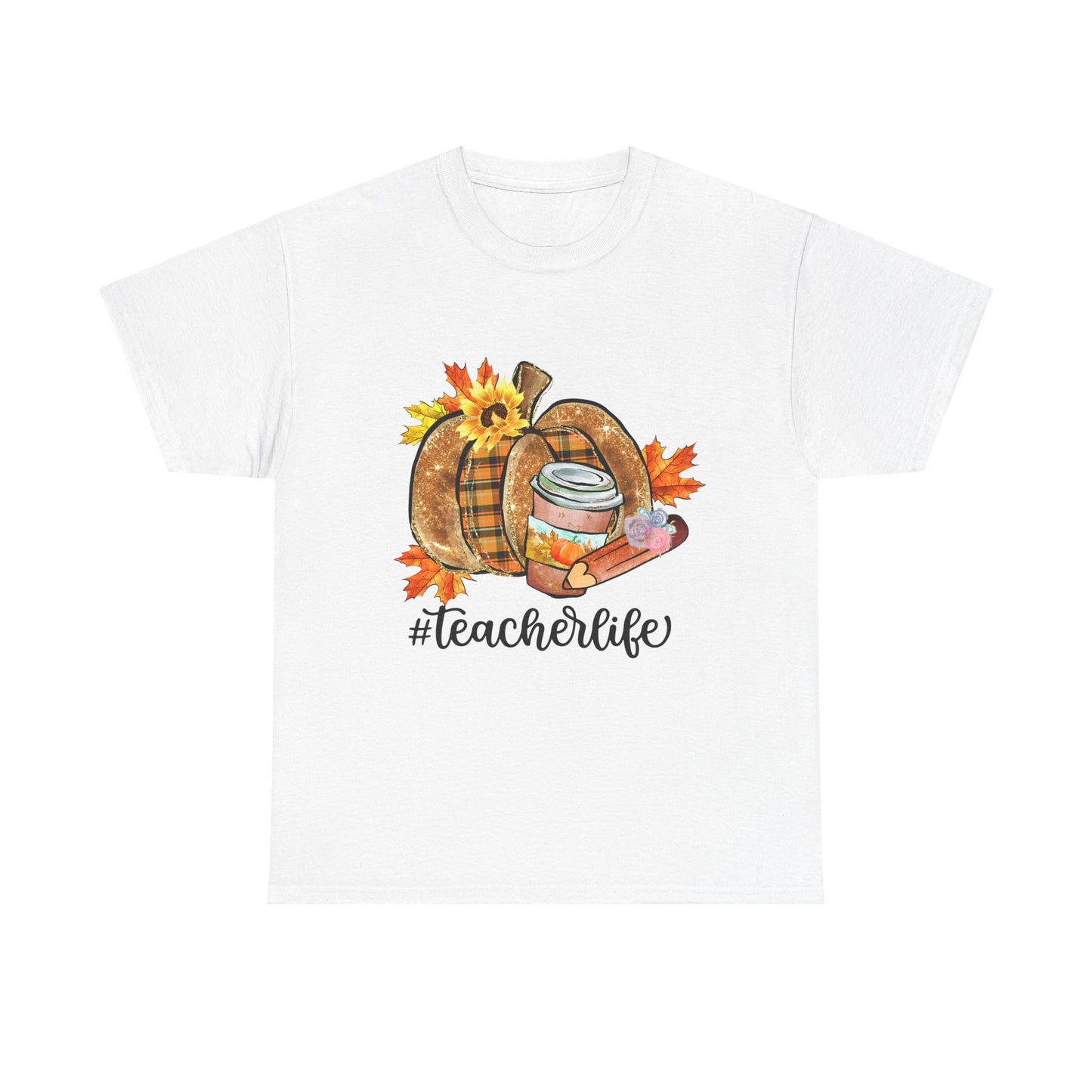 Fall Teacher Life Unisex Heavy Cotton Tee