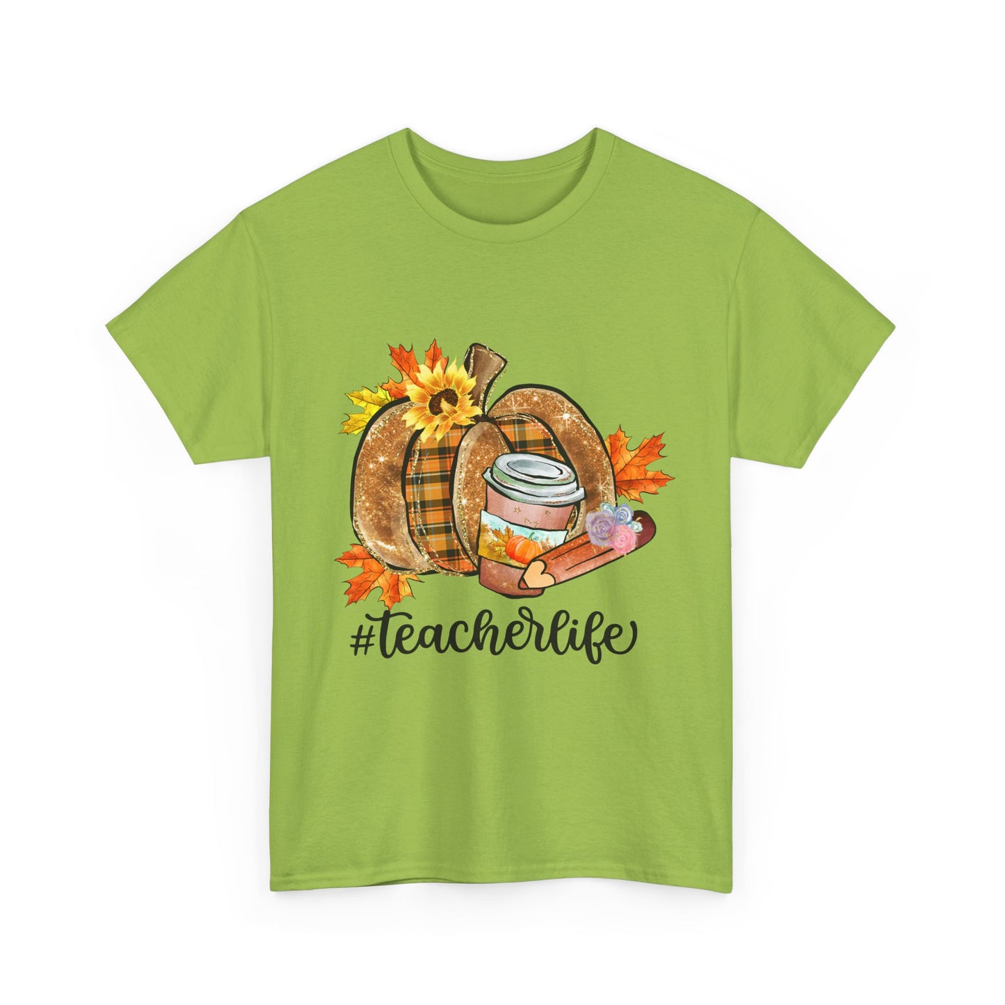 Fall Teacher Life Unisex Heavy Cotton Tee