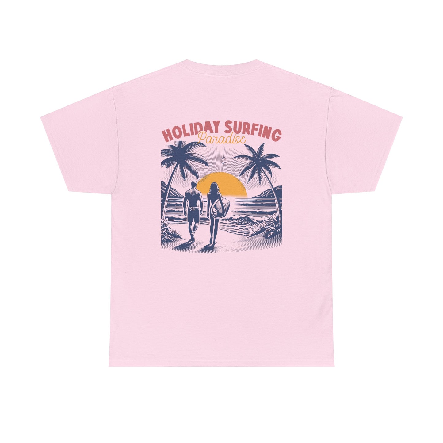 Holiday Surfing/Vacation Beach Club Vintage Surf/Summer Unisex Heavy Cotton Tee