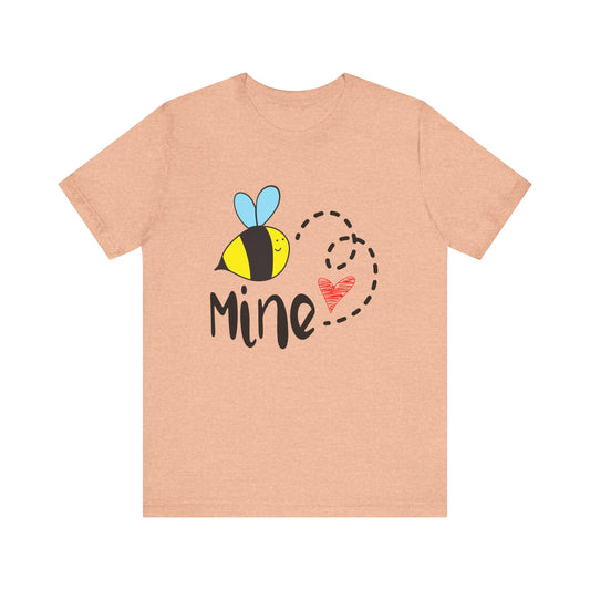 Bee Mine Valentine Unisex Jersey Short Sleeve Tee