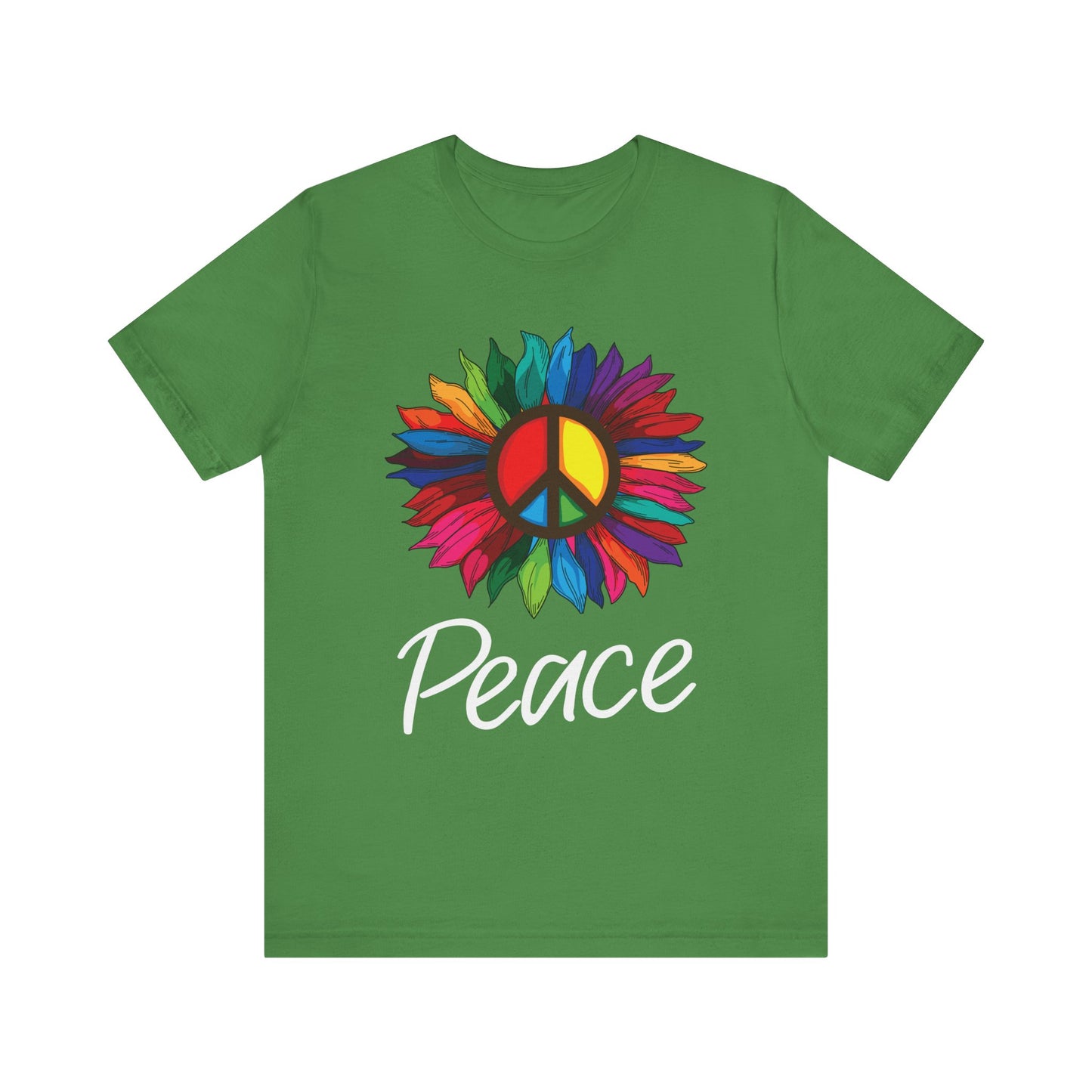 Peace Large Flower Unisex Jersey Short Sleeve Tee