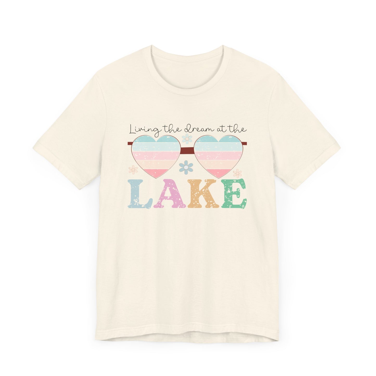 Living the Dream at the Lake Unisex Jersey Short Sleeve Tee