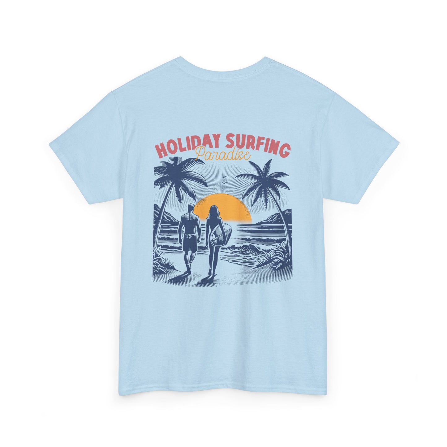 Holiday Surfing/Vacation Beach Club Vintage Surf/Summer Unisex Heavy Cotton Tee