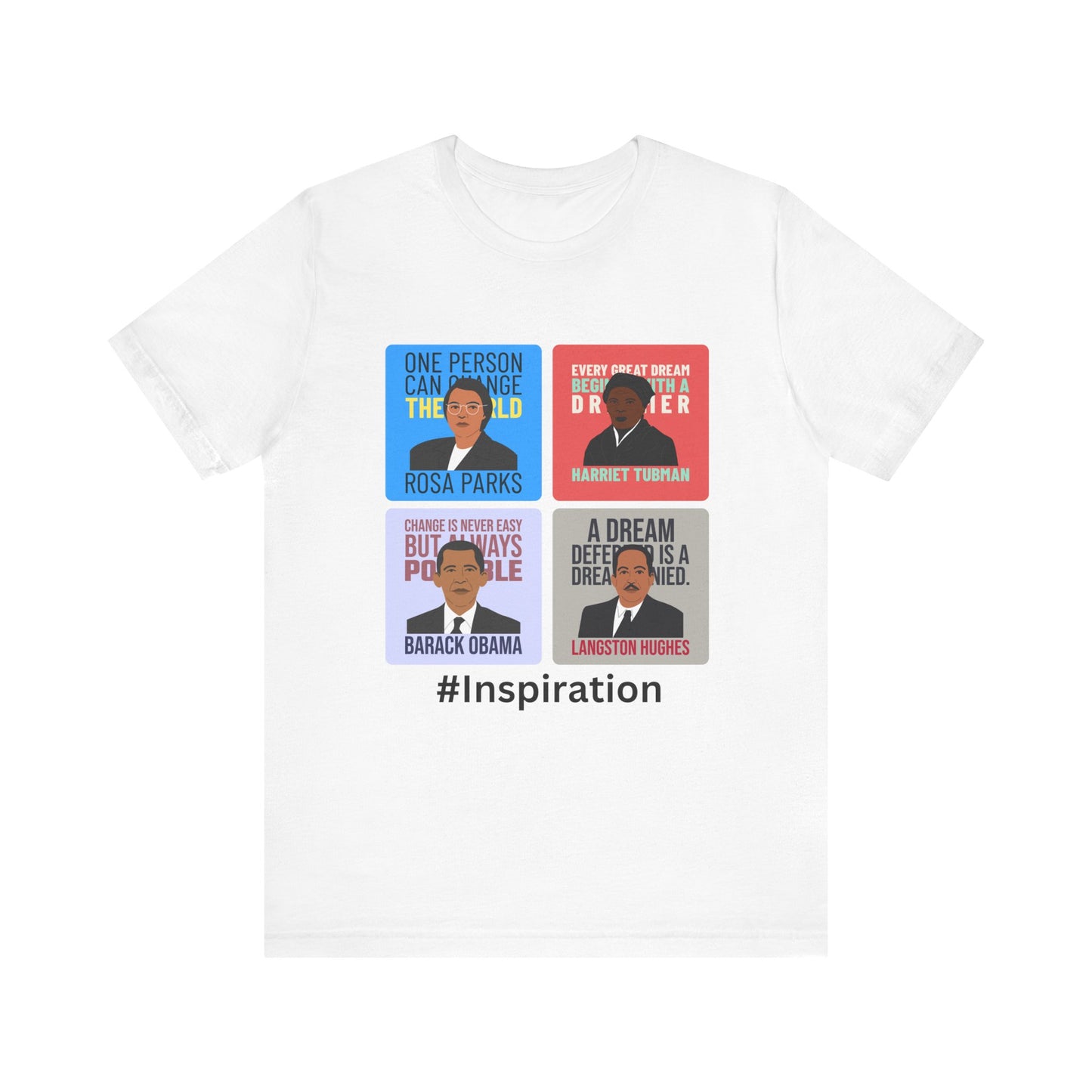 Inspiration Black History Heros Unisex Jersey Short Sleeve Tee